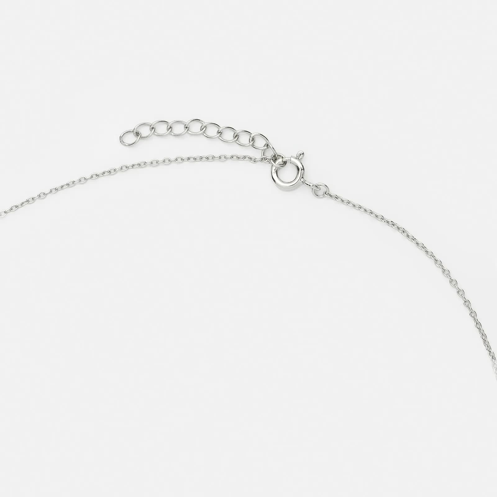 Halsband i silver - dubbelt hjärta, 42+3cm 2