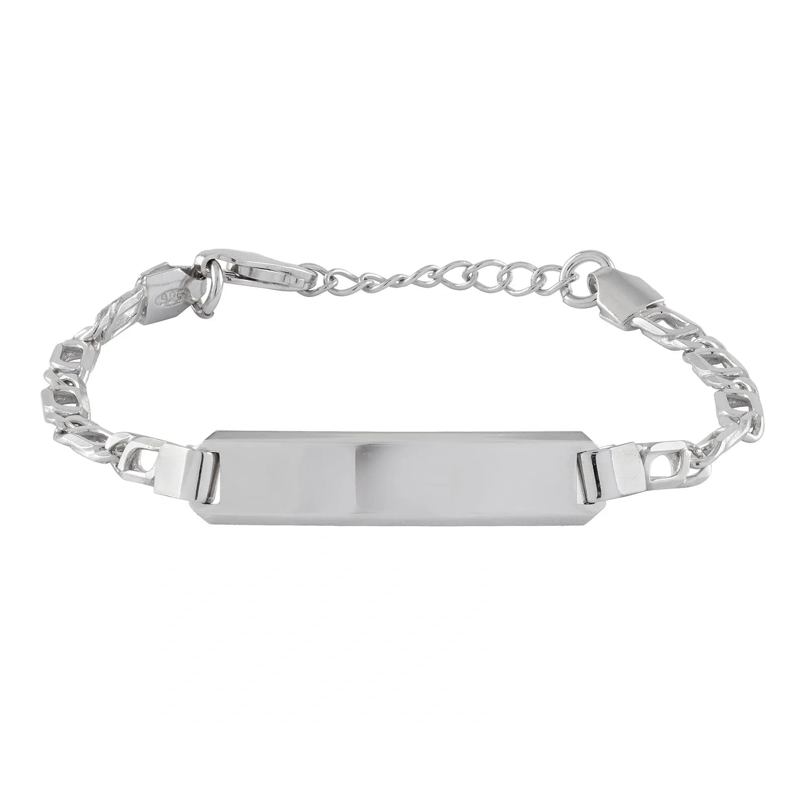 Armband barn äkta silver - bricka, 13+2 cm