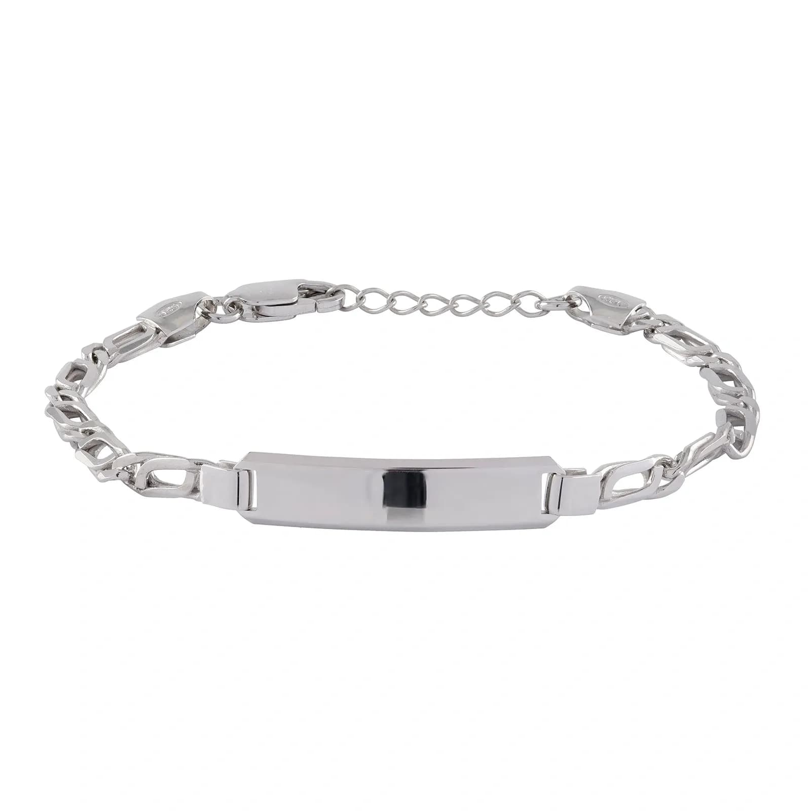 Armband i äkta silver - bricka, stav, 18 cm