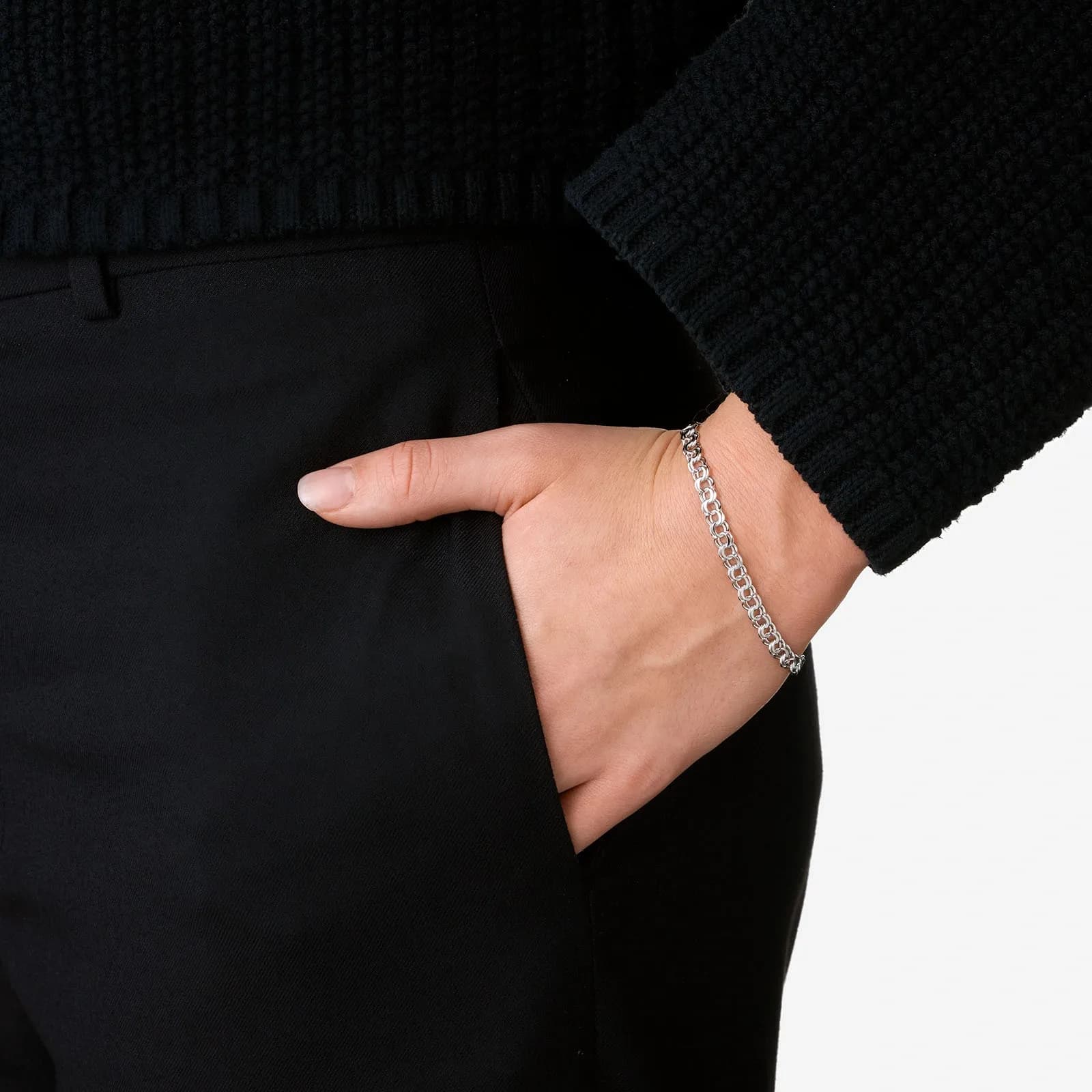 Armband dam i silver, 5,5mm bismarck 18cm 2