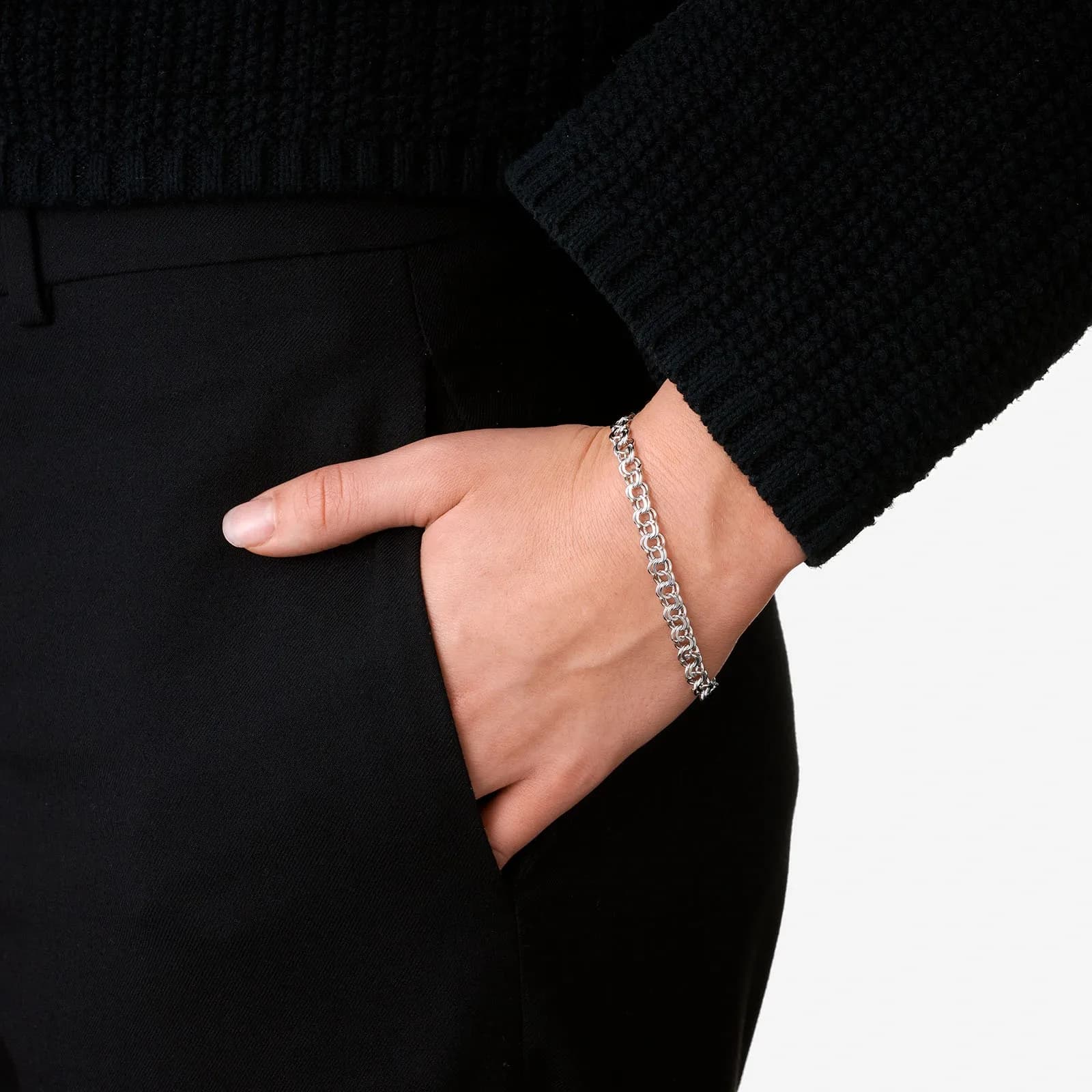 Armband dam i silver, 5,9mm bismarck 18cm 2