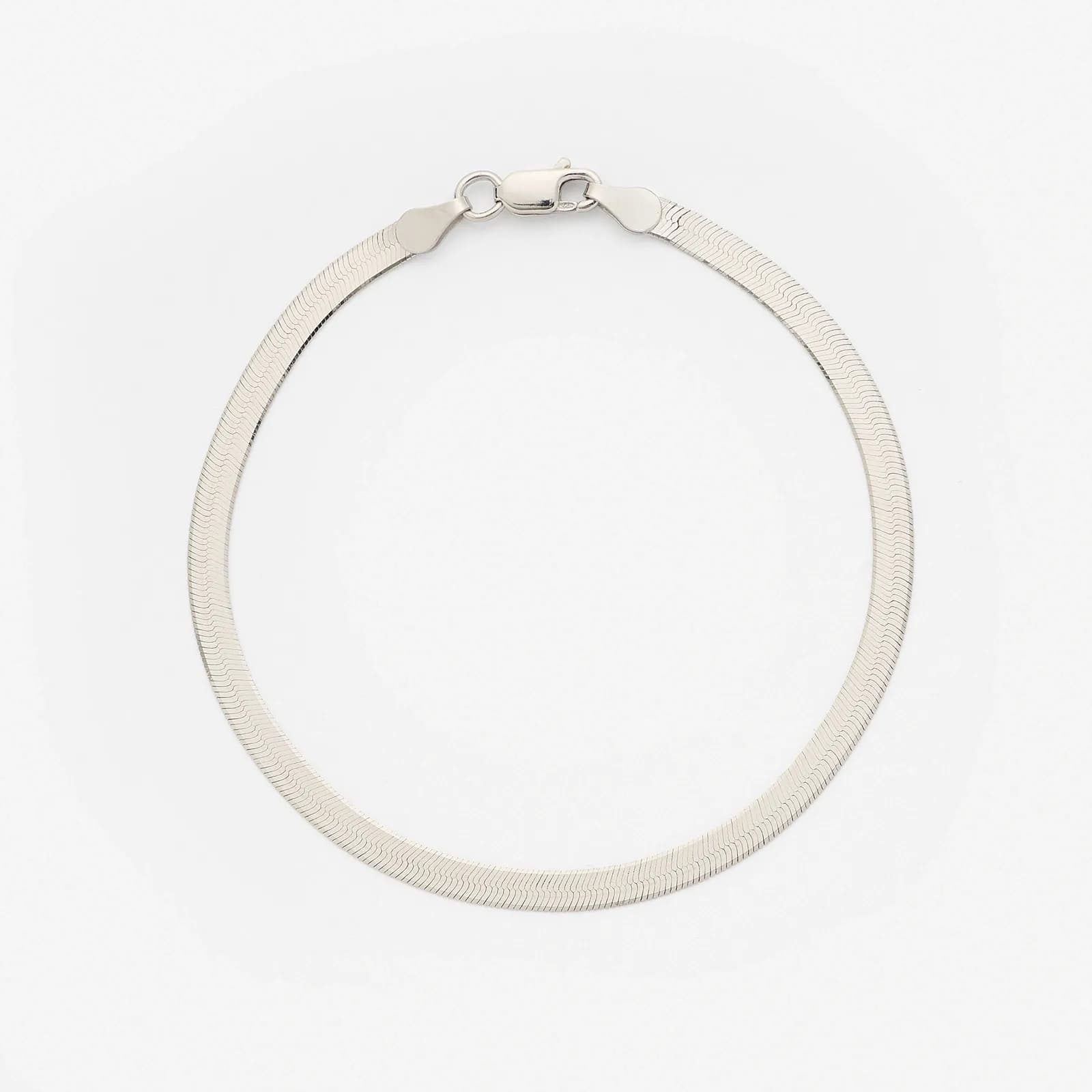 Armband dam i Sterling silver - herringbone, 17cm