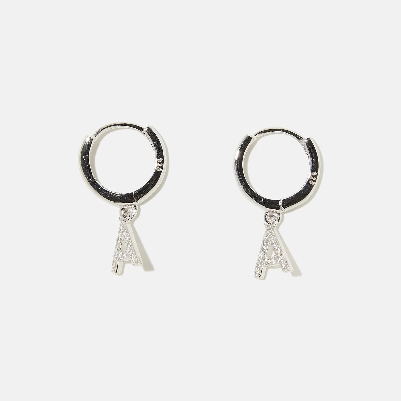 Örhängen äkta silver - hoops, bokstav A