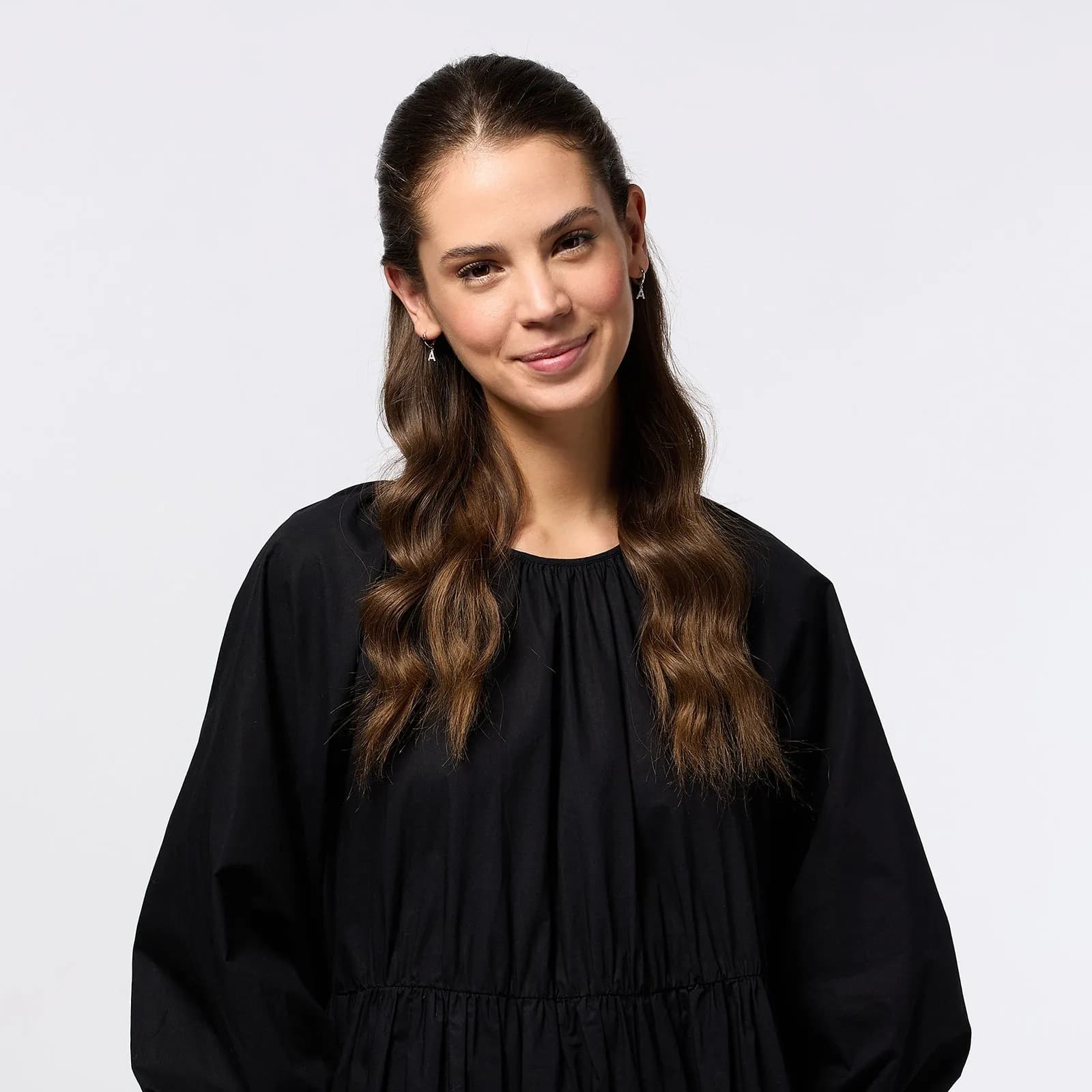Örhängen äkta silver - hoops, bokstav A 3