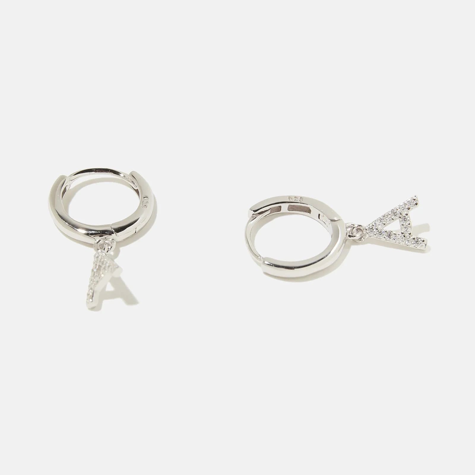 Örhängen äkta silver - hoops, bokstav A 4