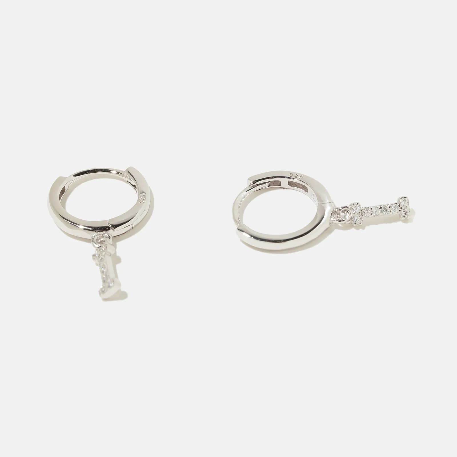 Örhängen äkta silver - hoops, bokstav I 4
