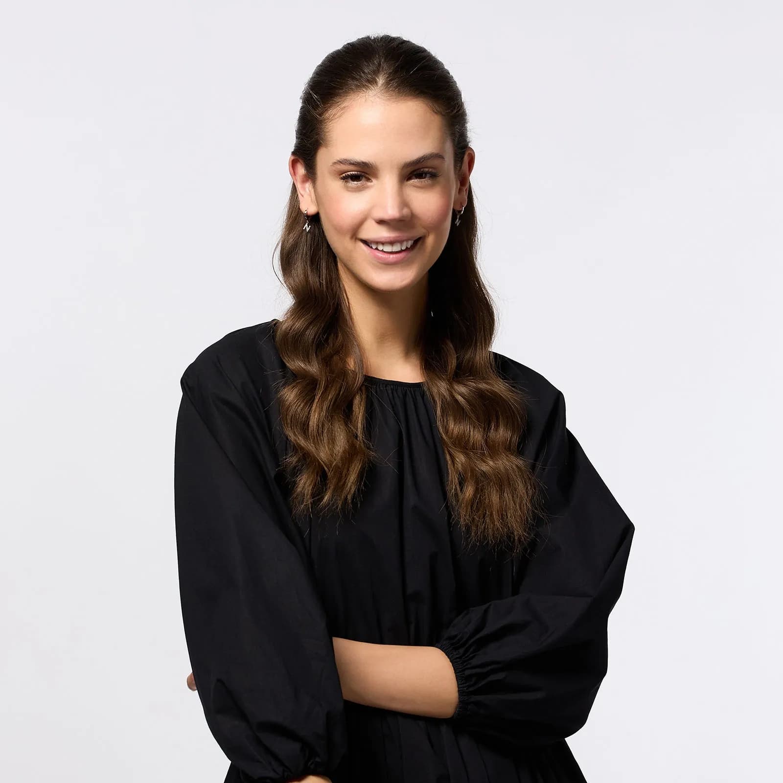 Örhängen äkta silver - hoops, bokstav N 3