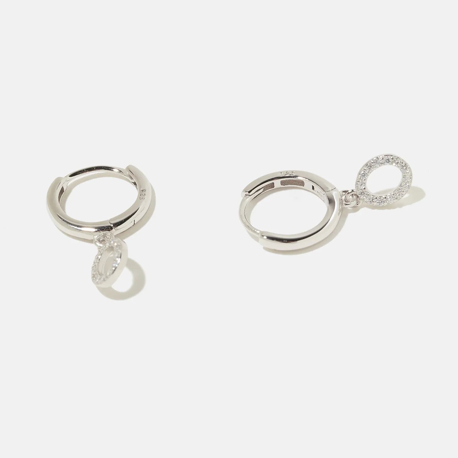 Örhängen äkta silver - hoops, bokstav O 4