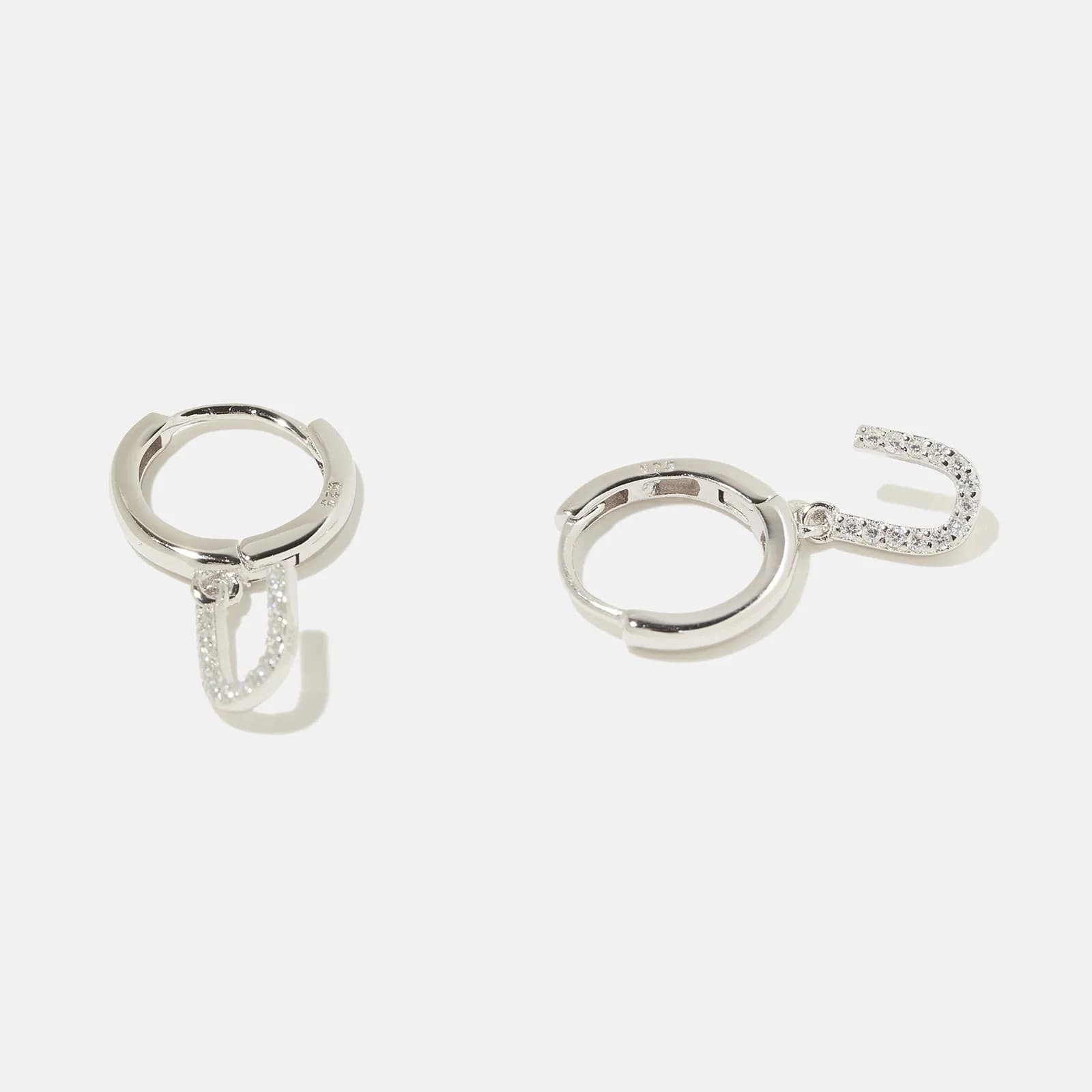 Örhängen äkta silver - hoops, bokstav U 4