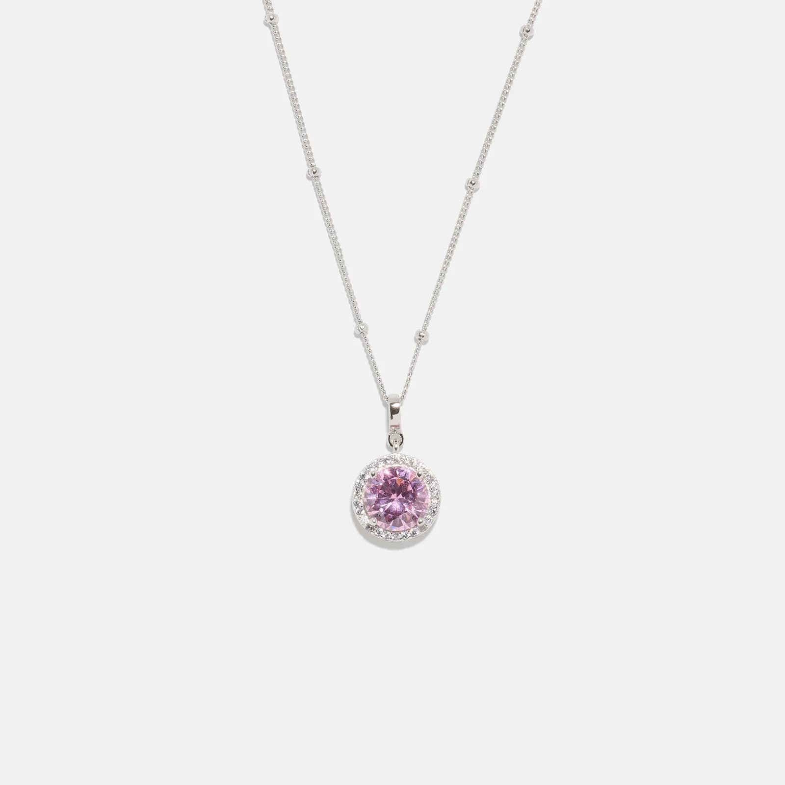 Halsband äkta silver - månadsten Oktober, 42+3cm