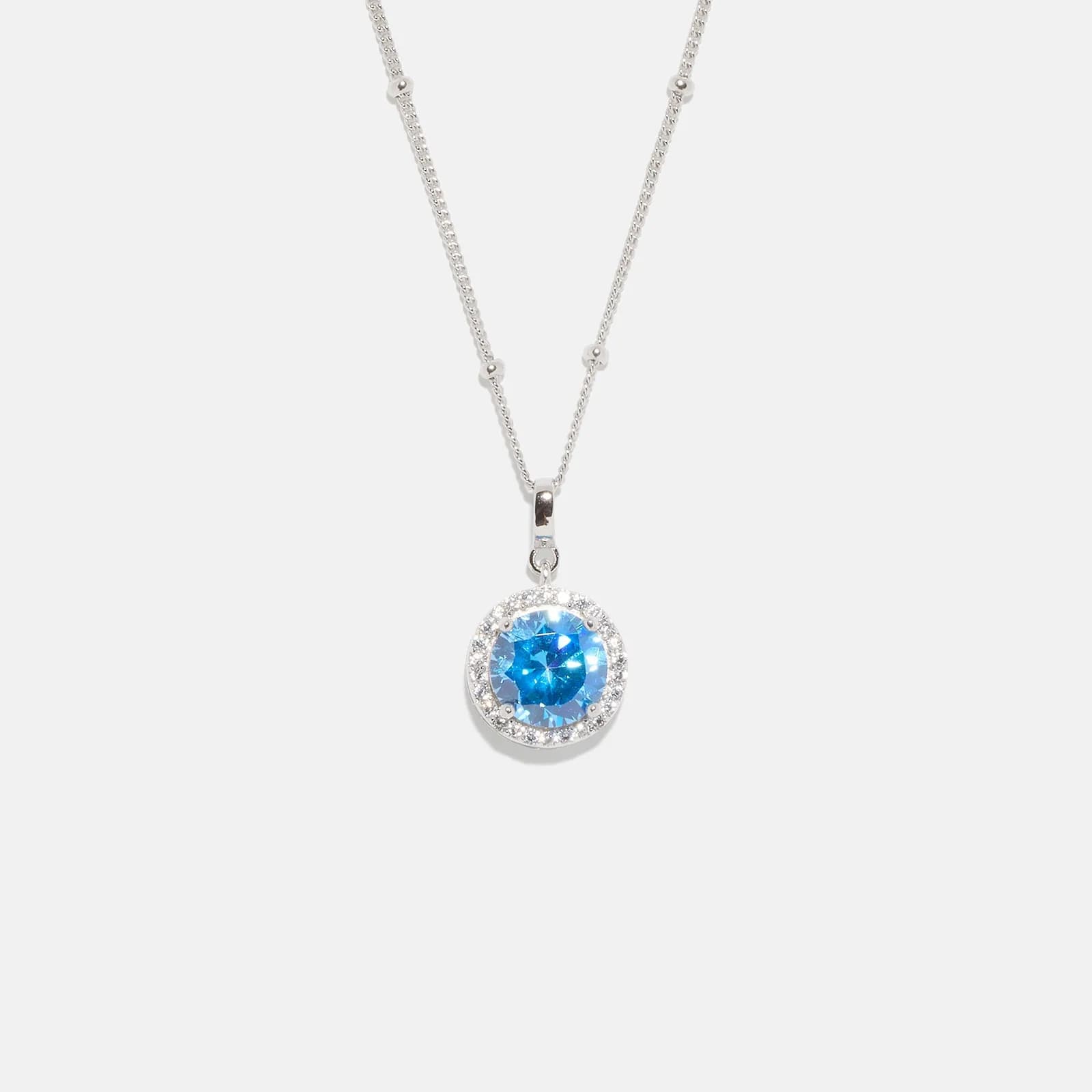 Halsband äkta silver - månadsten Mars, 42+3cm