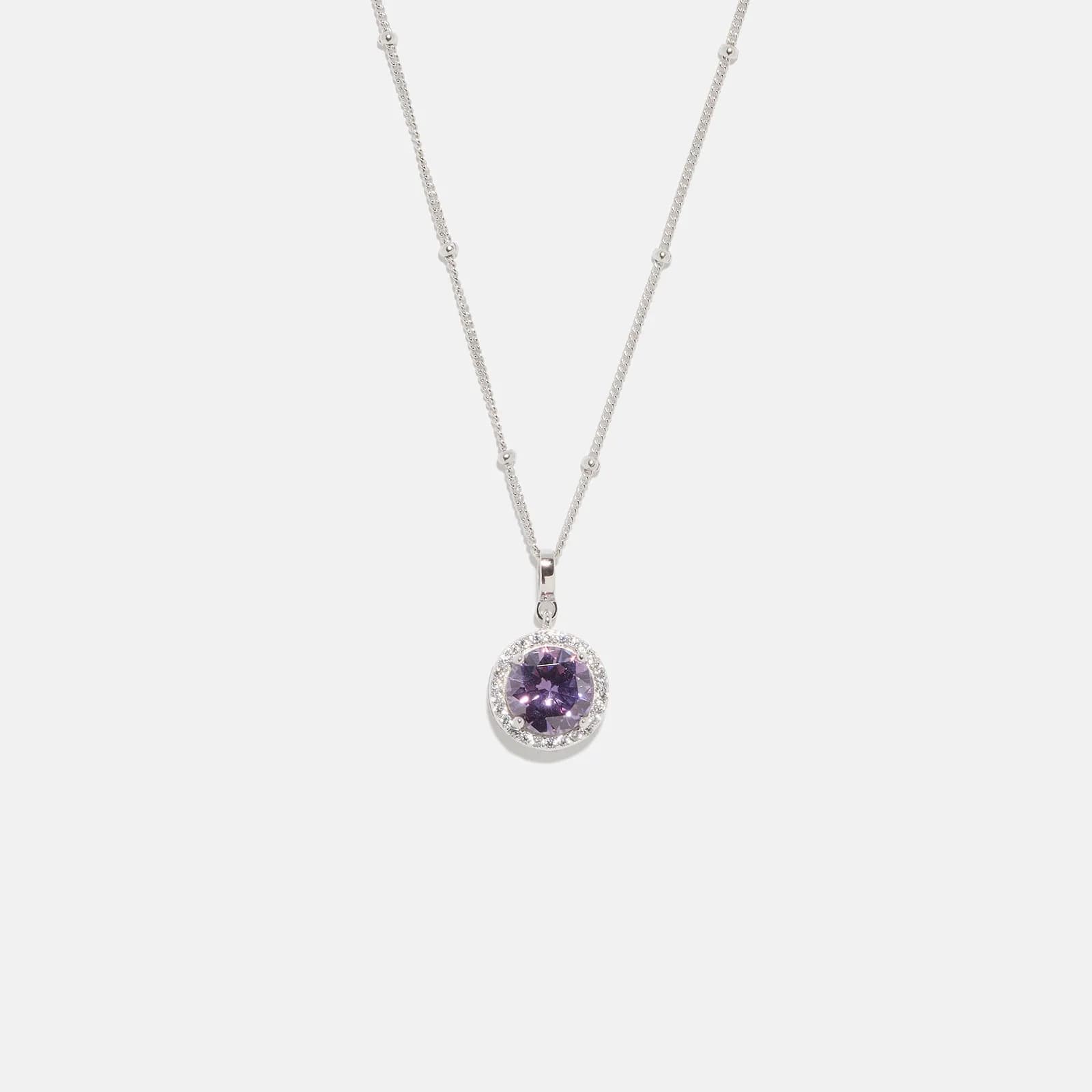 Halsband äkta silver - månadsten Juni, 42+3cm