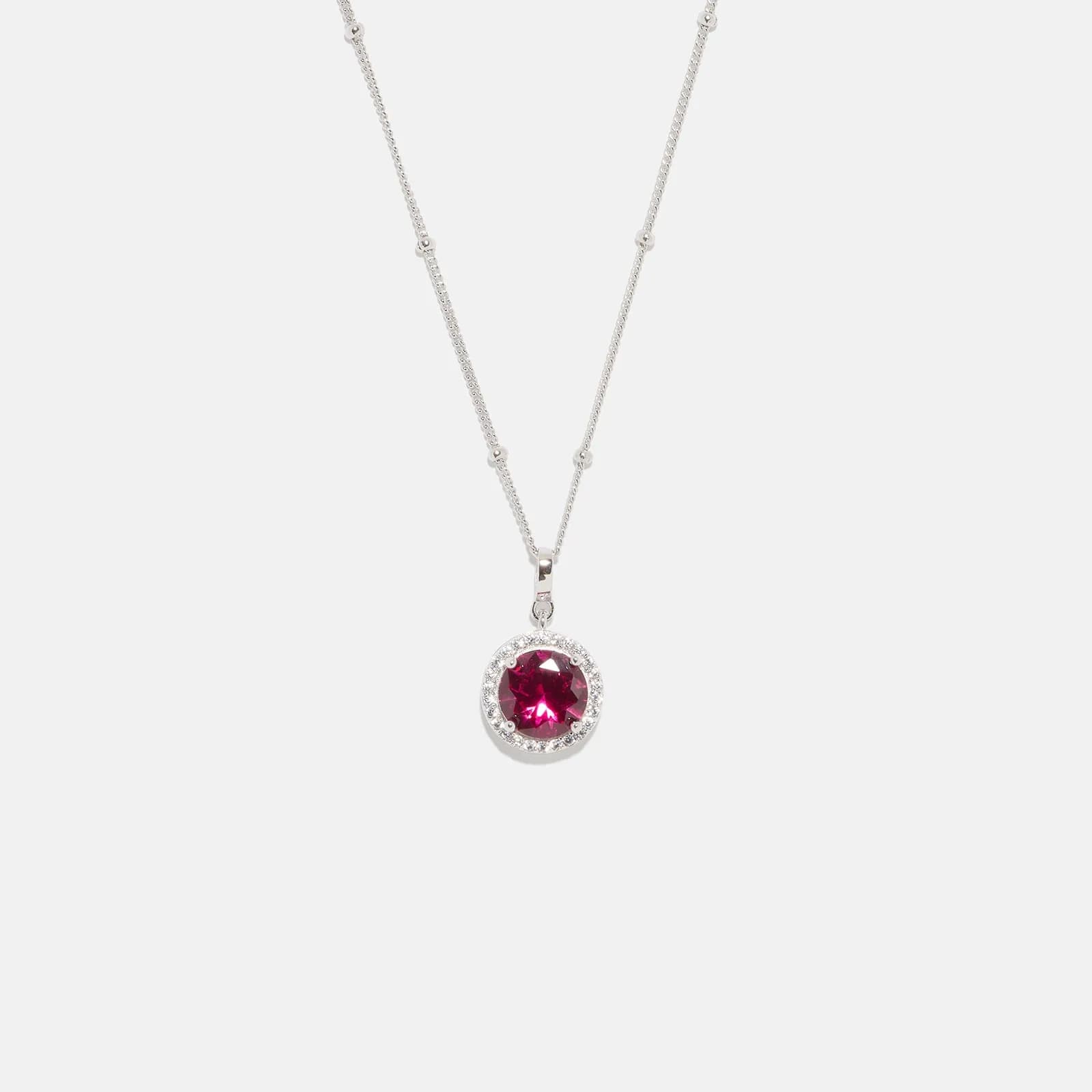 Halsband äkta silver - månadsten Juli, 42+3cm