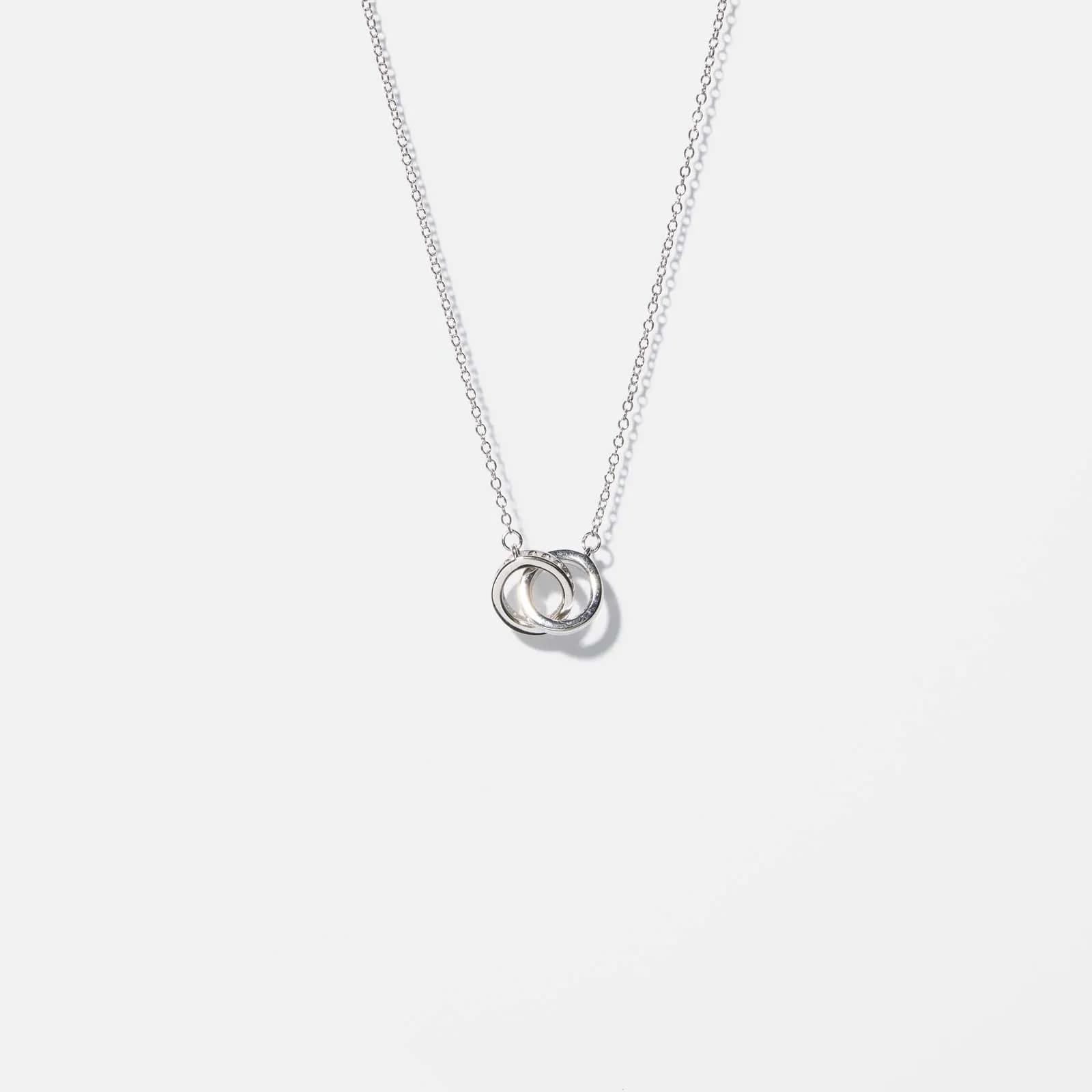 Halsband äkta silver - länkade cirklar, 42+3 cm 1
