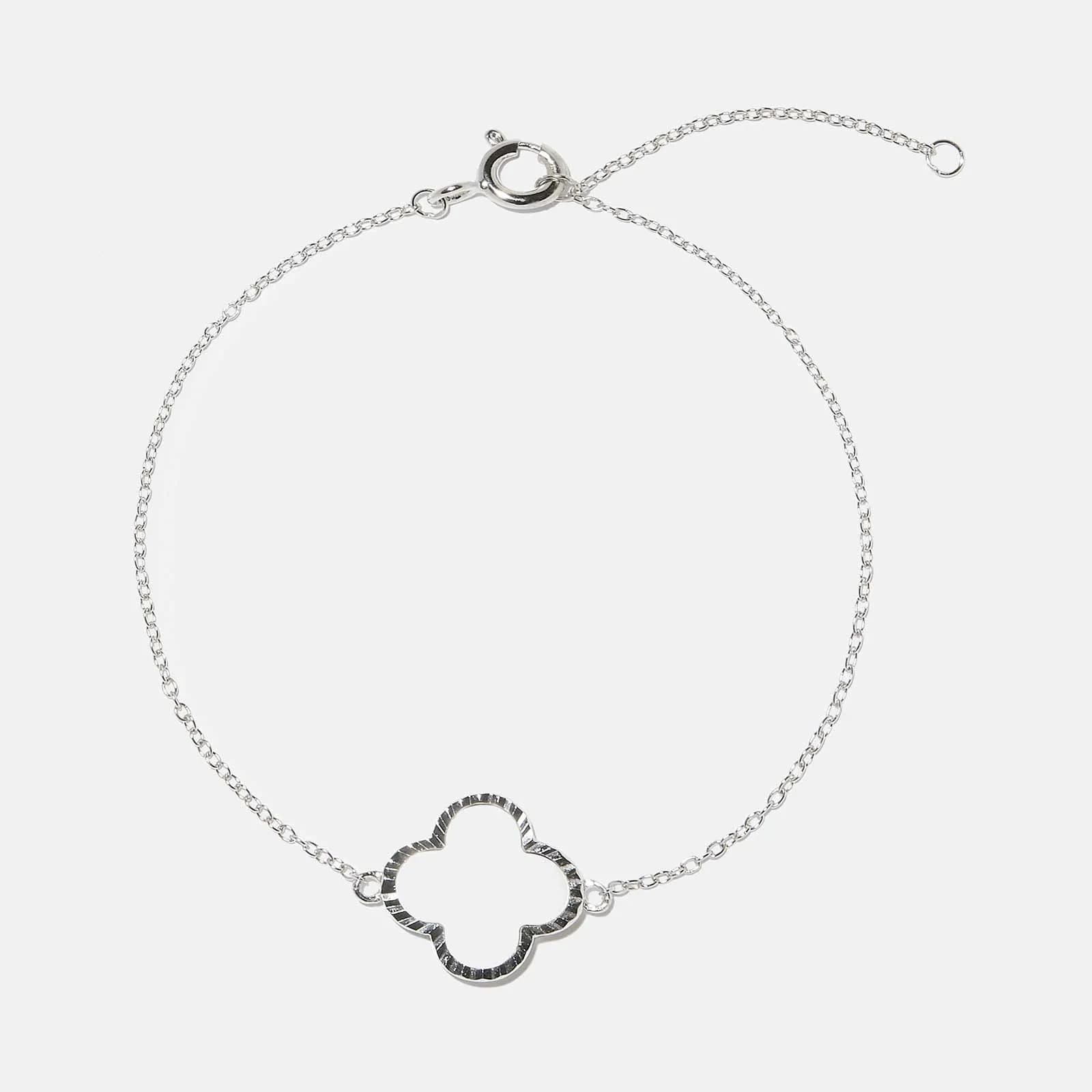 Armband dam, äkta silver - fyrklöver, snäckskal
