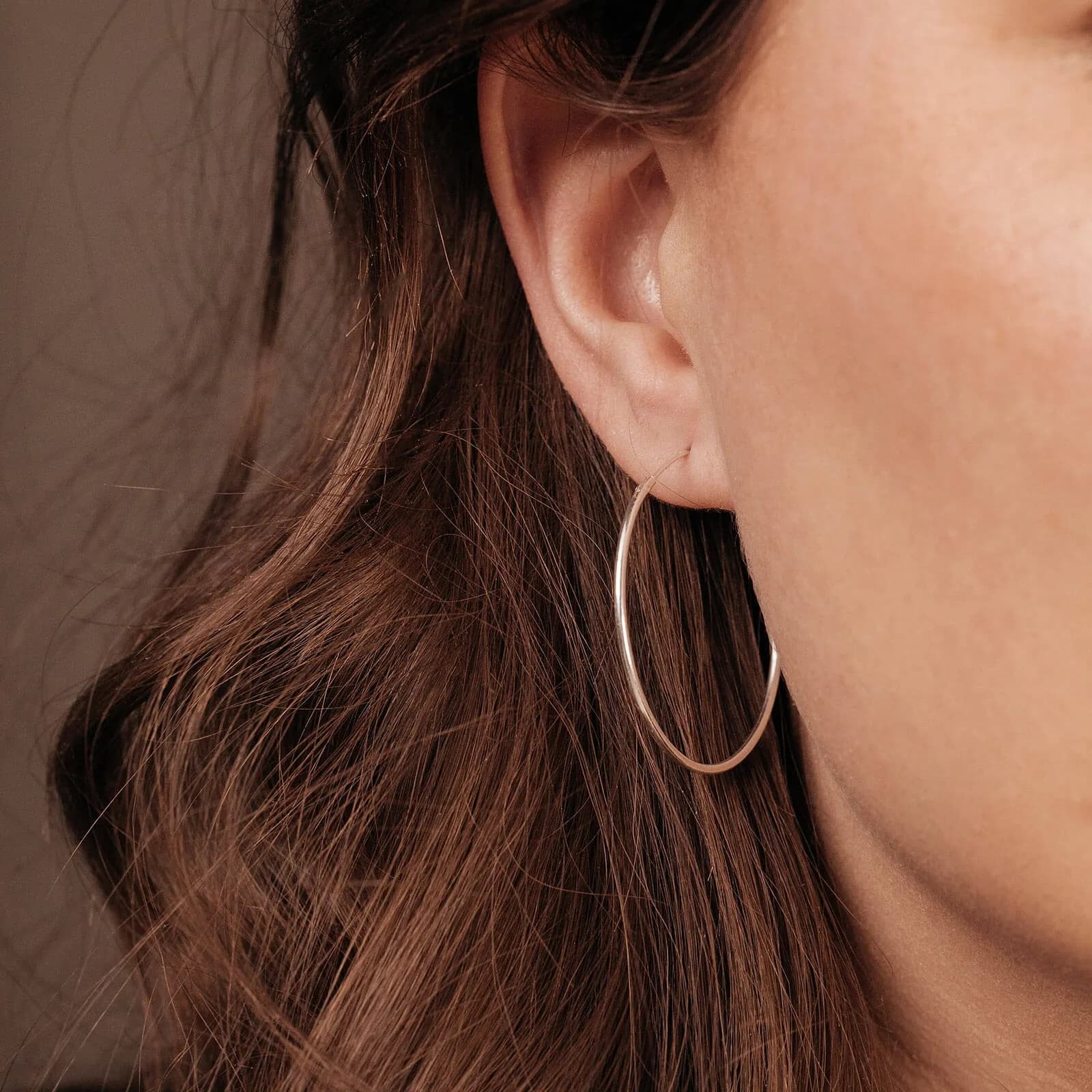 Örhängen i äkta silver - hoops 35 mm 2