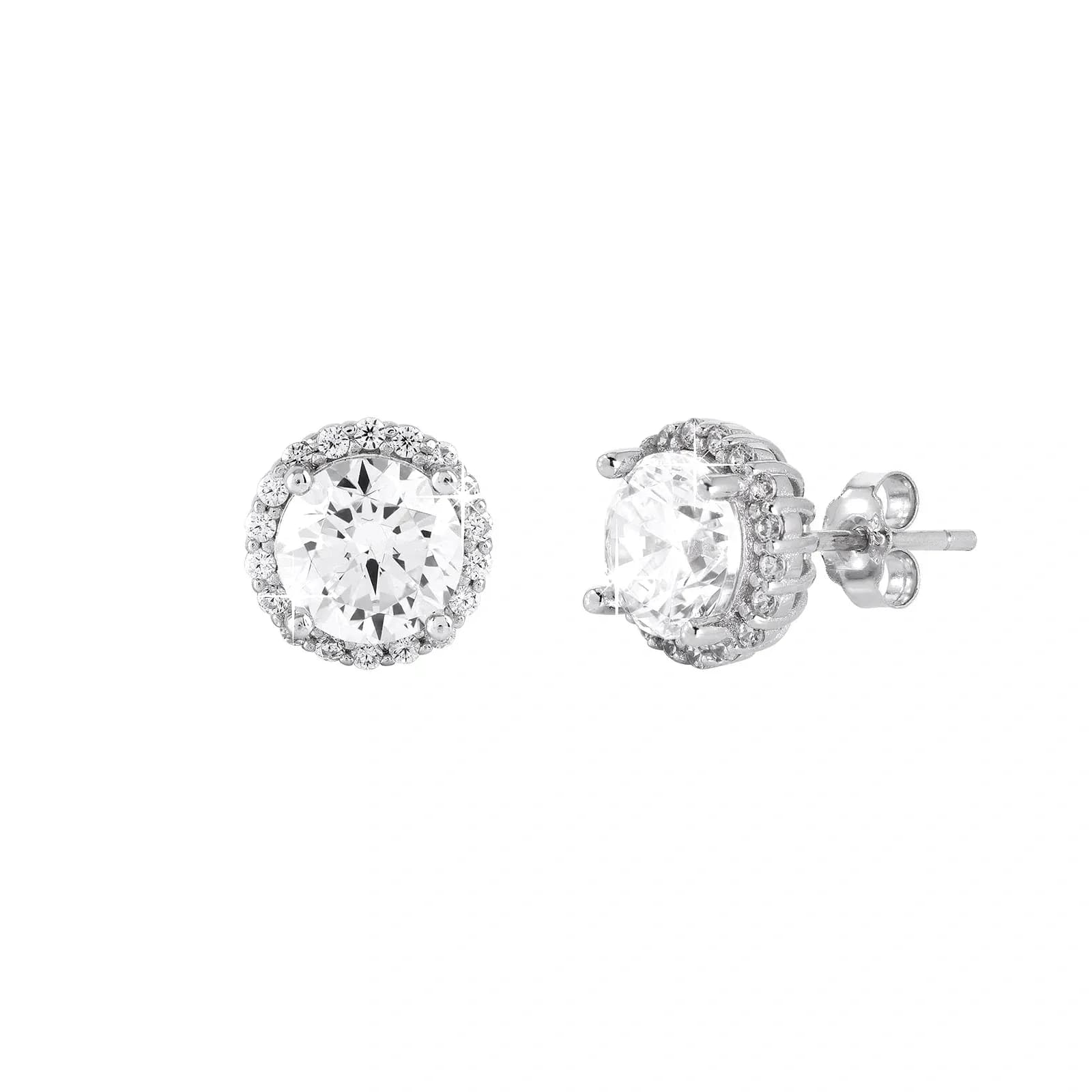 Örhängen äkta silver - studs, 4 mm