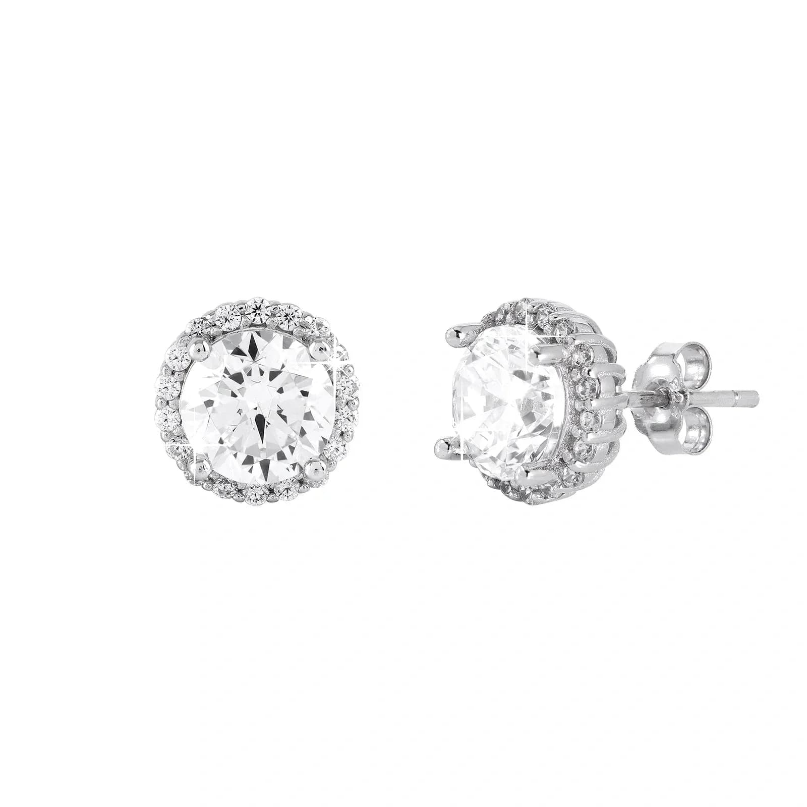 Örhängen äkta silver - studs, 6 mm