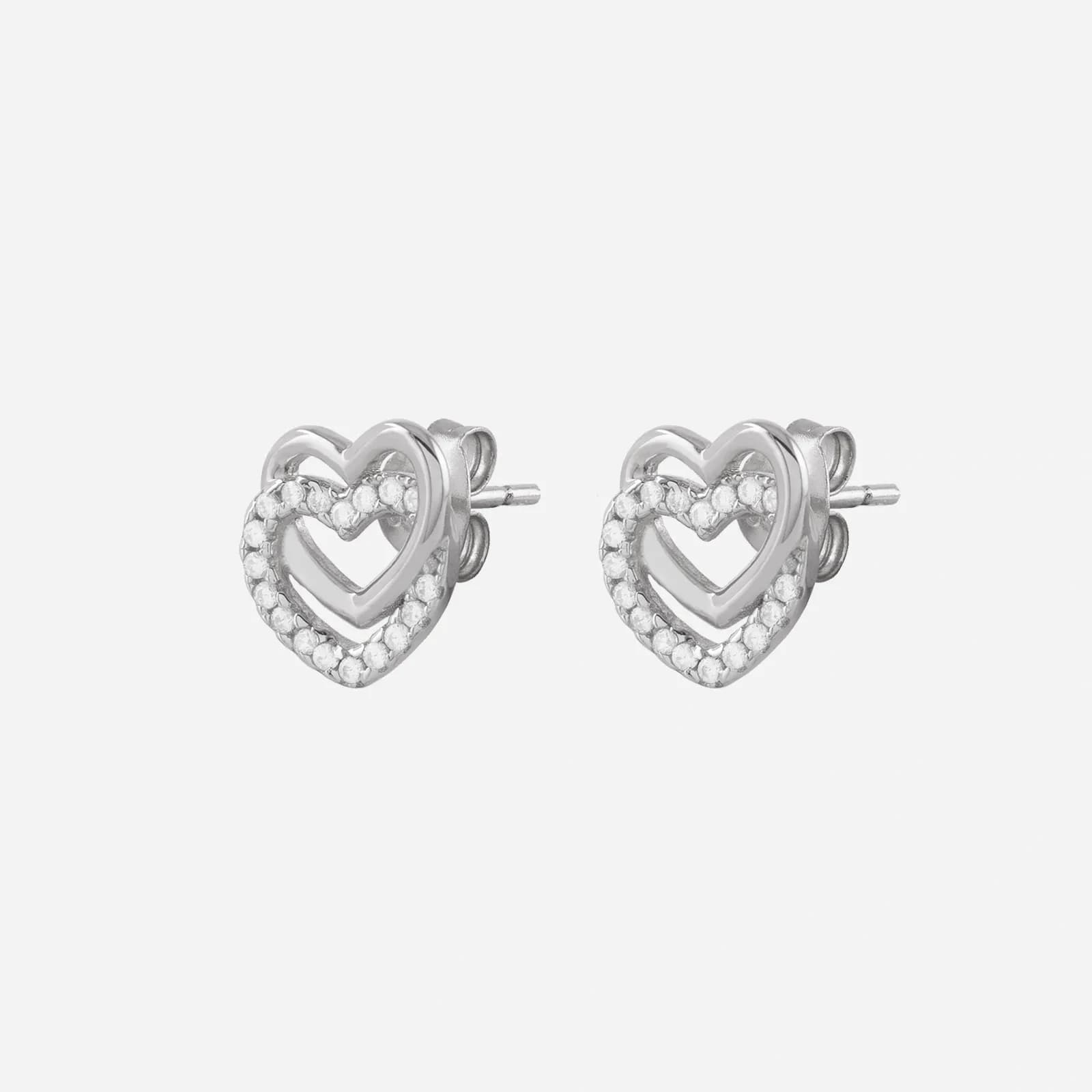 Örhängen äkta silver - hjärtan, 9mm
