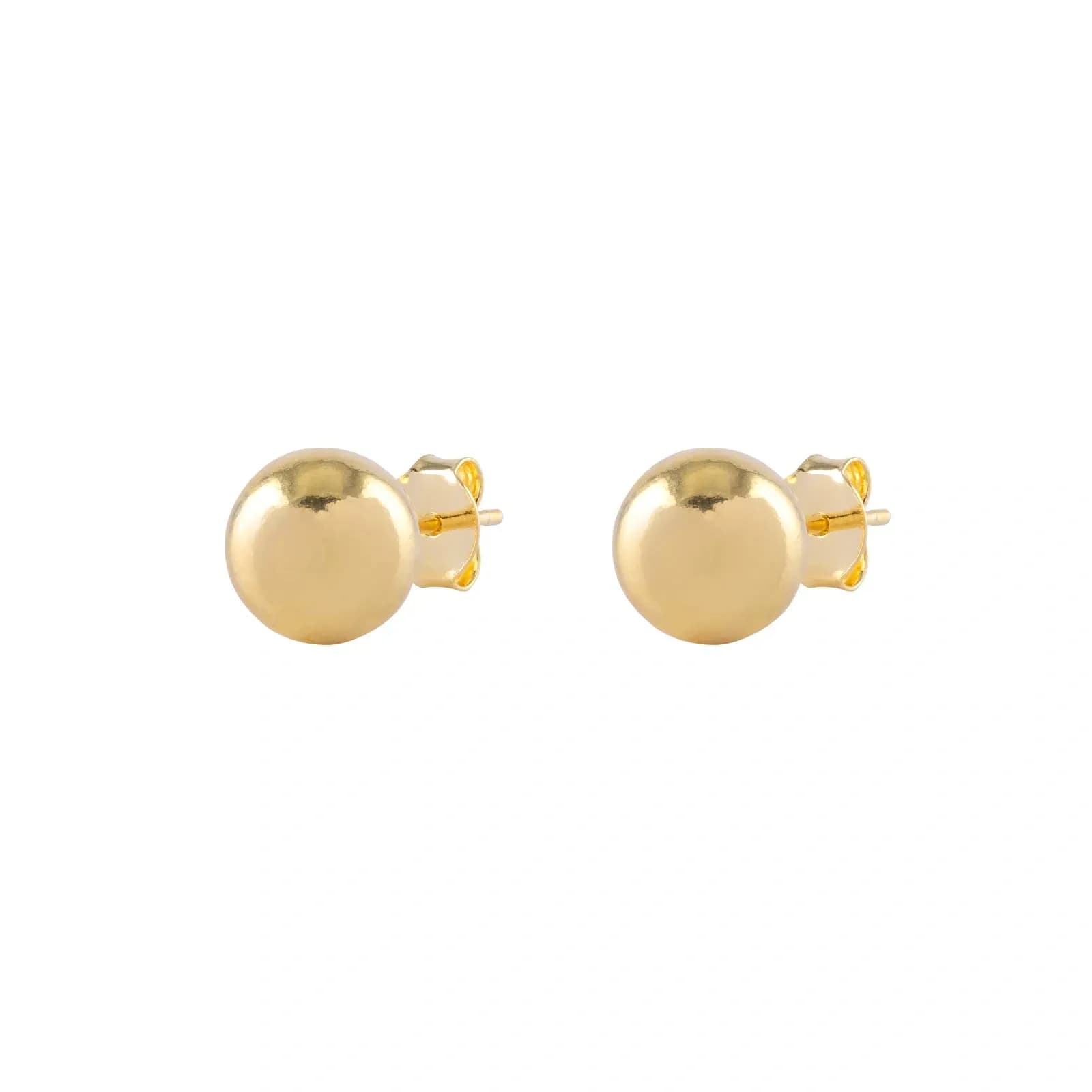 Guldpläterade silverörhängen - kulor 4 mm