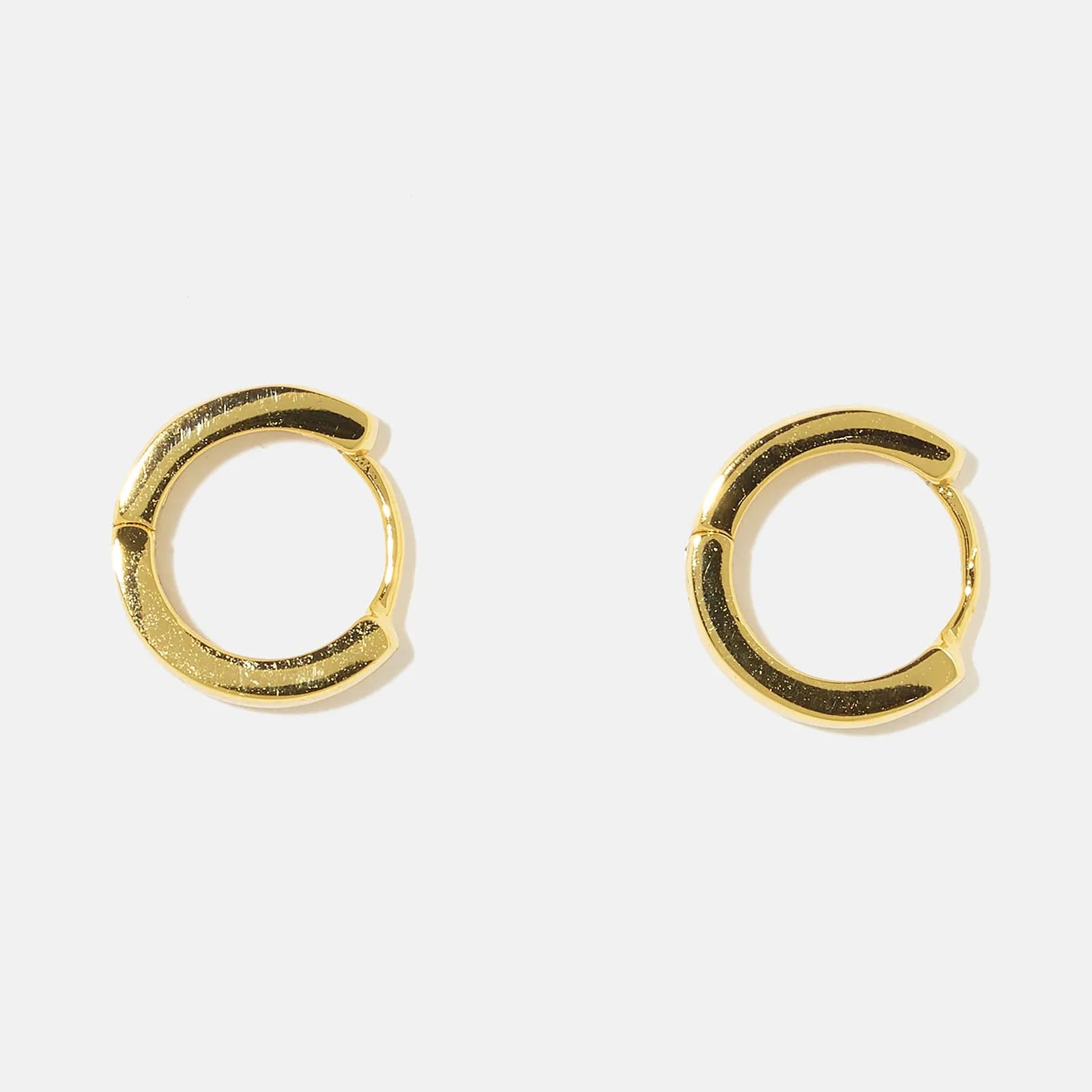 Guldpläterade silverörhängen - släta hoops 12 mm 4