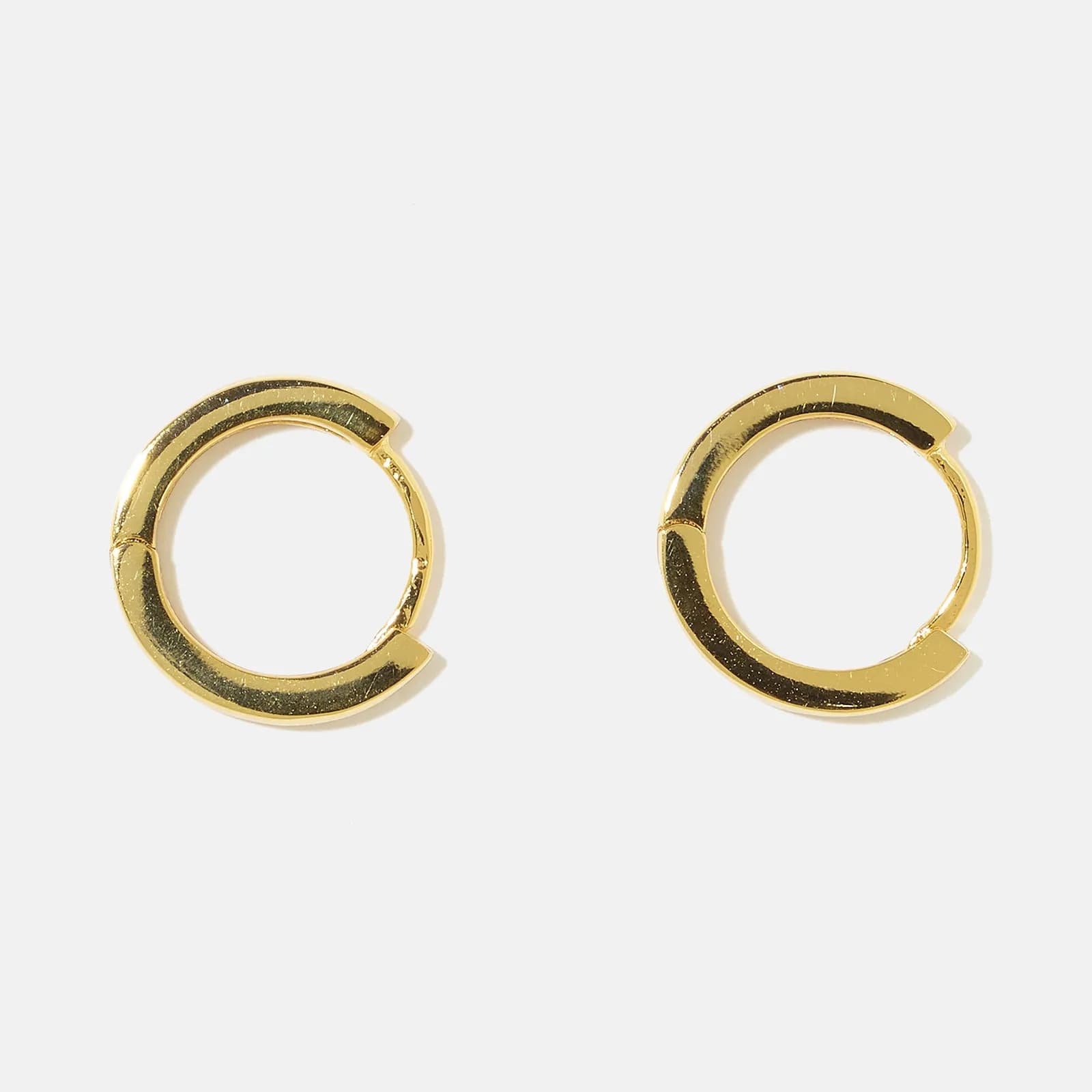 Guldpläterade silverörhängen - släta hoops 15 mm 4