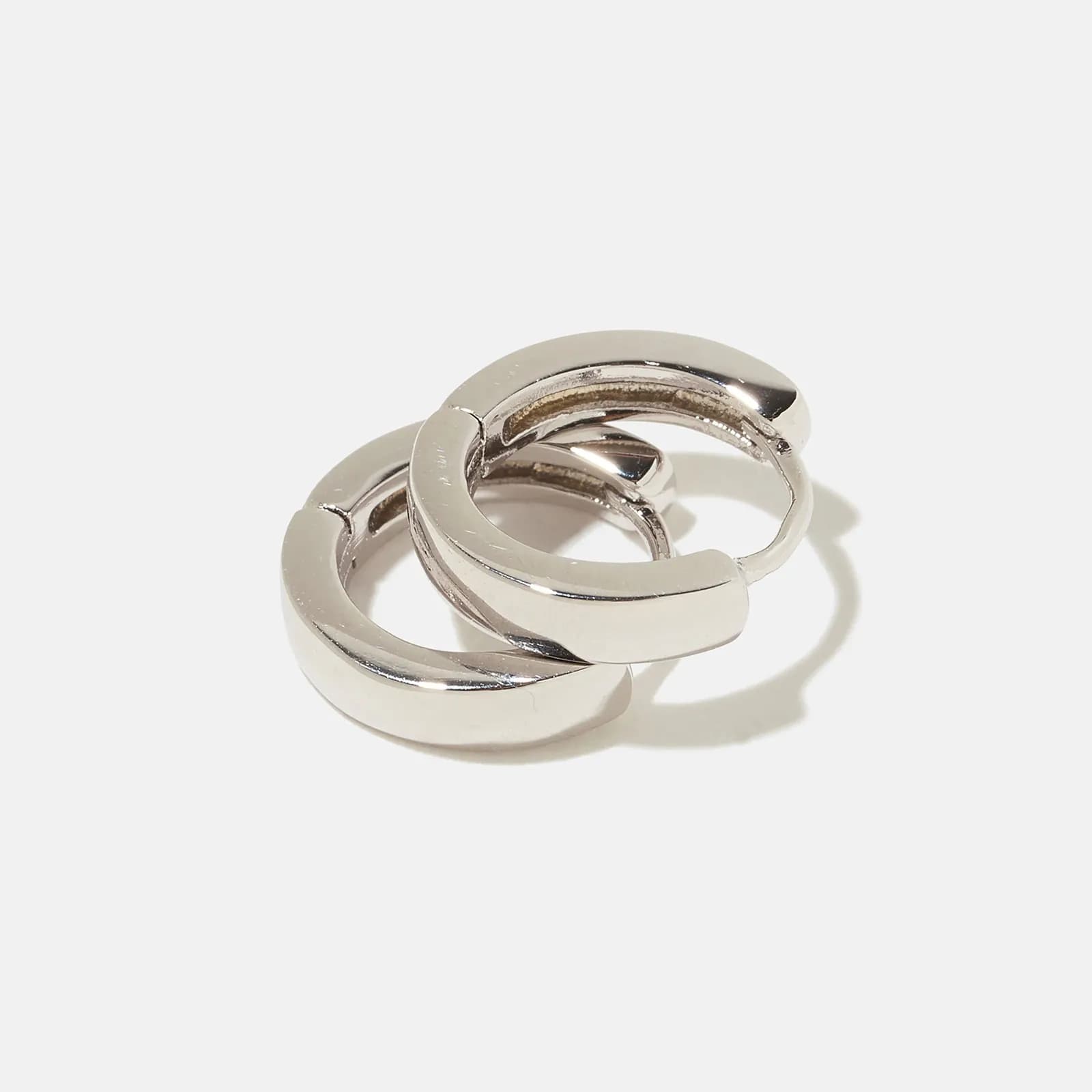 Örhängen äkta silver - släta hoops 12 mm