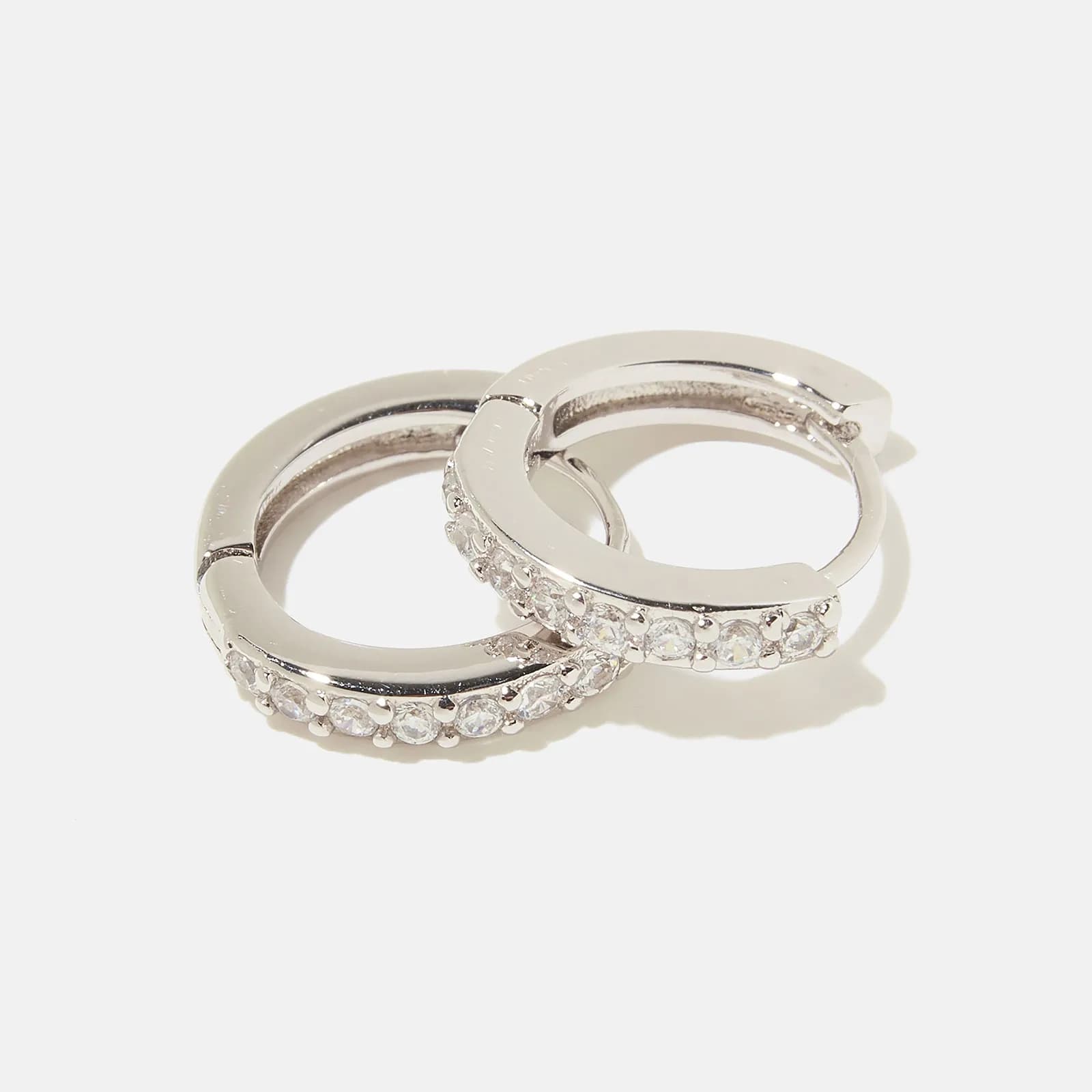 Örhängen äkta silver - glittriga hoops 12 mm