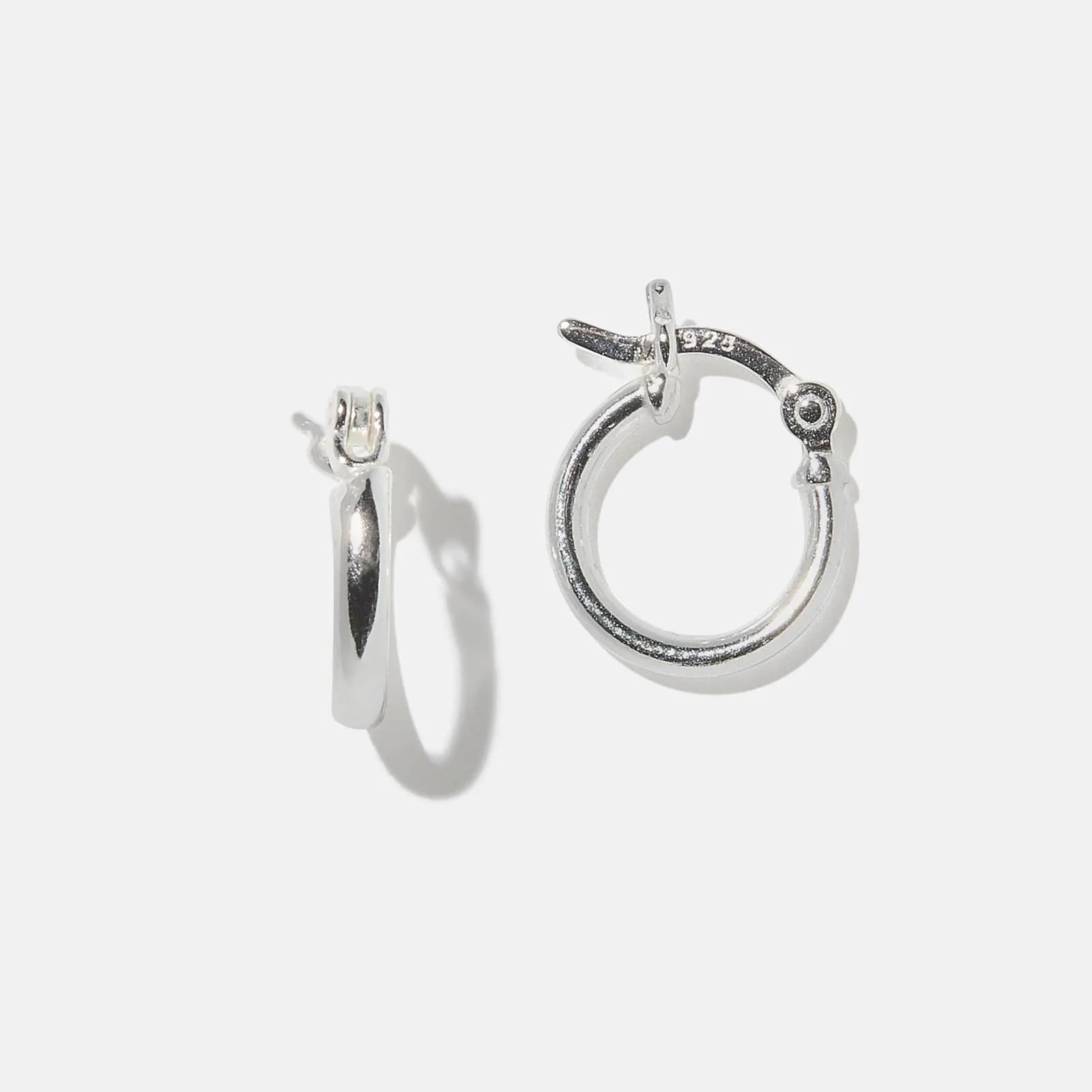 Örhängen i äkta silver - släta hoops 12 mm