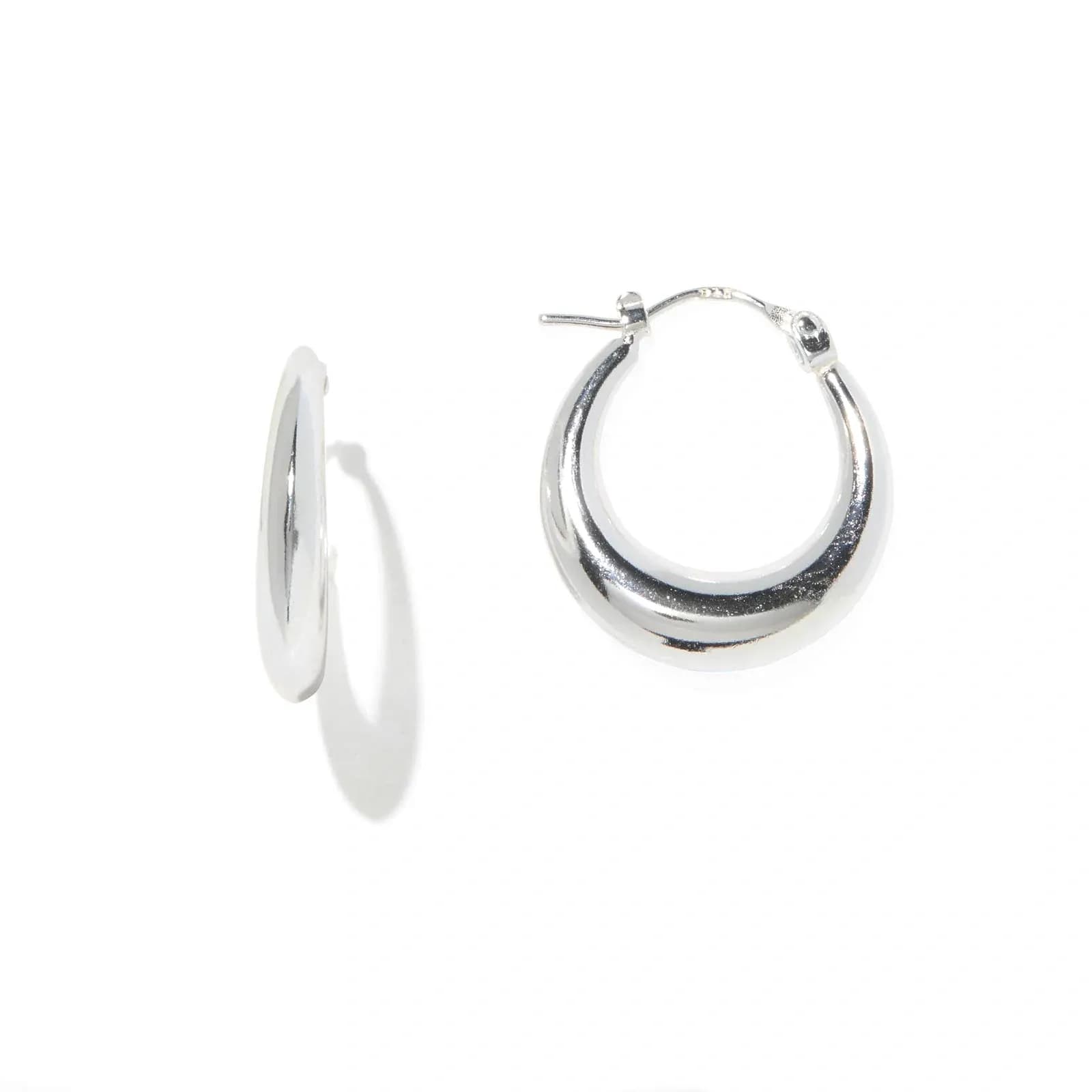 Örhängen i äkta silver, hoops - 19 mm