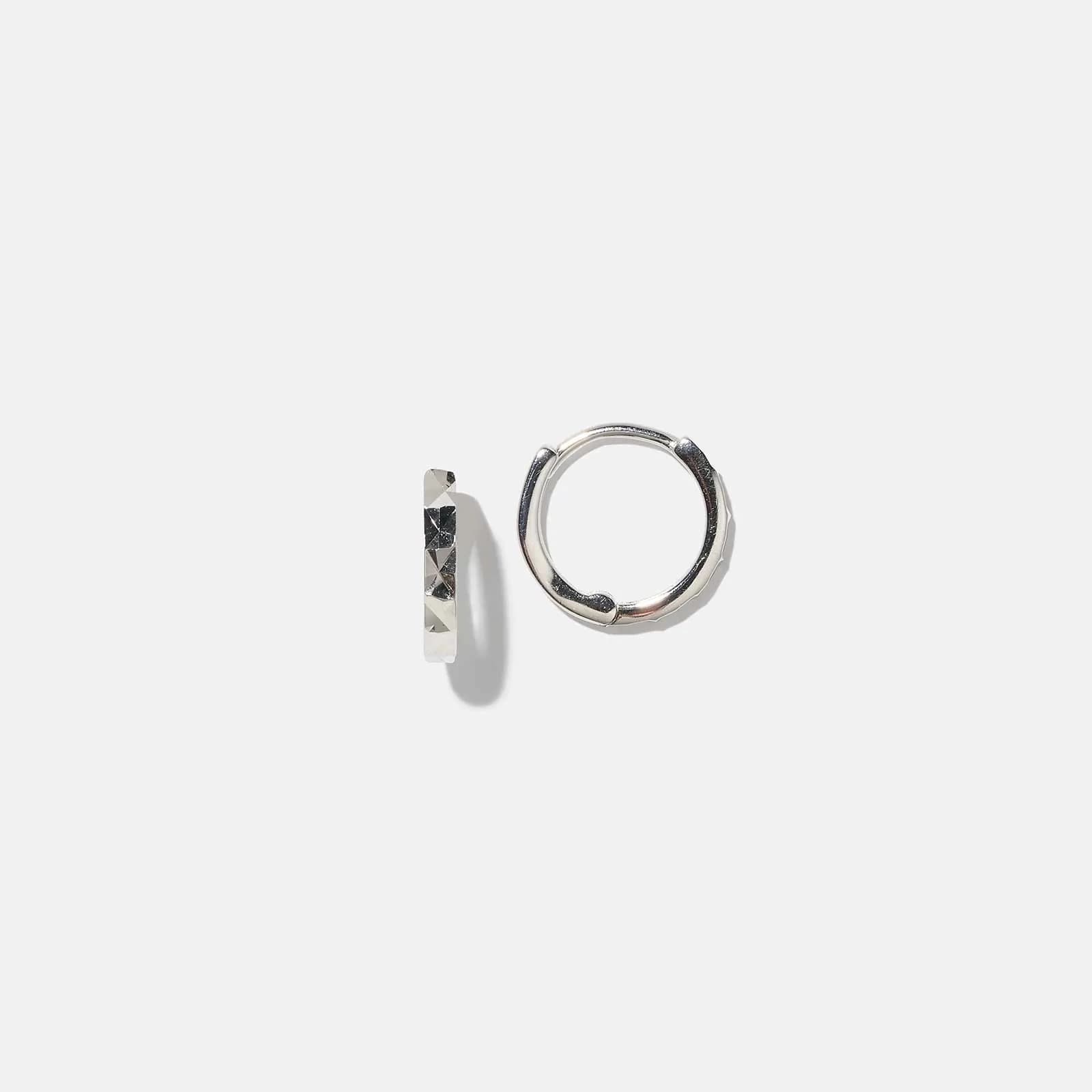 Hoops i äkta silver - mönstrad yta, 12mm