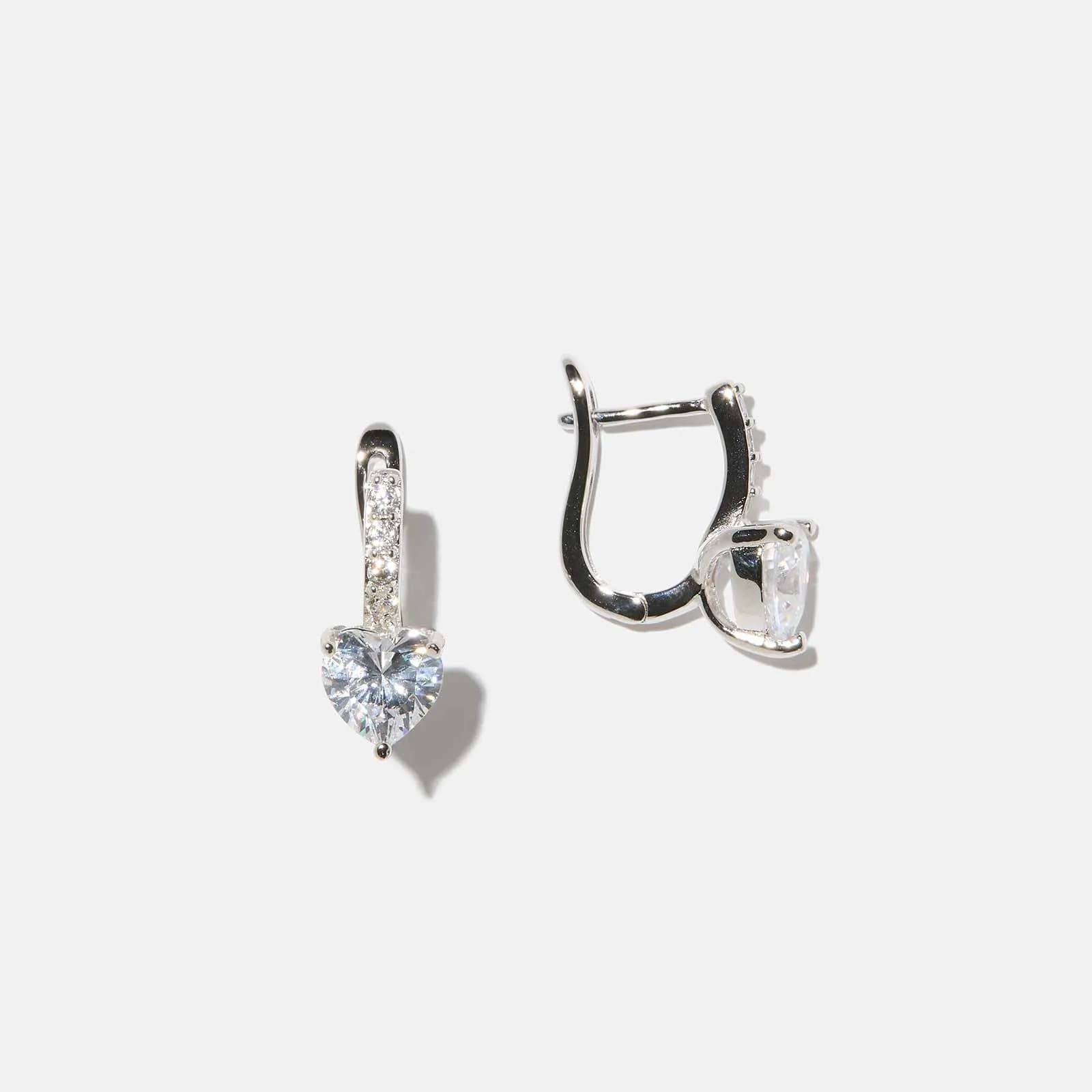Örhängen i äkta silver - bågar hjärtan, 14mm