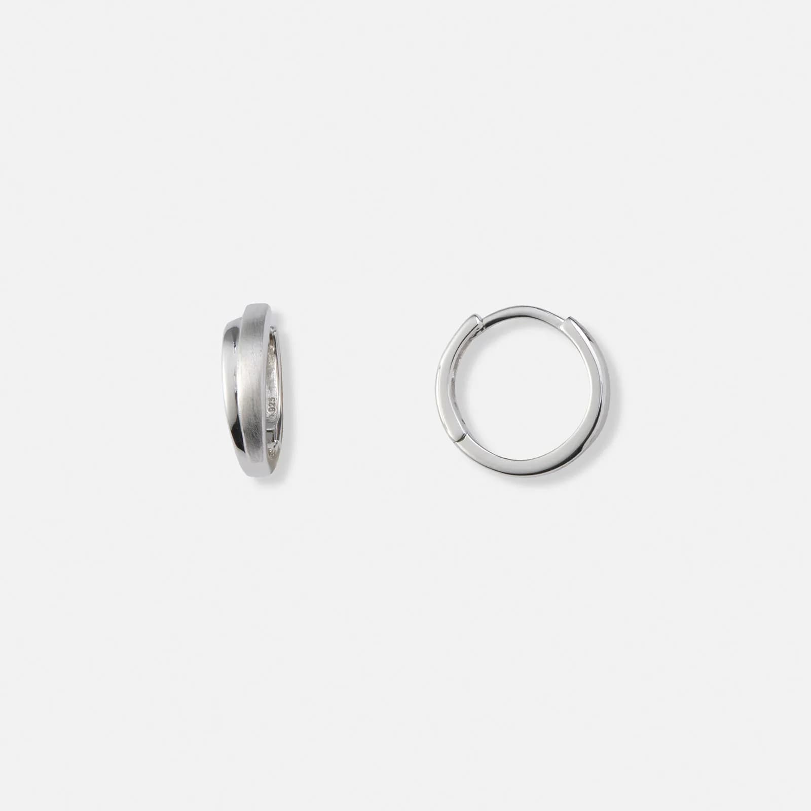 Silverörhängen, hoops matt & blank - 14mm