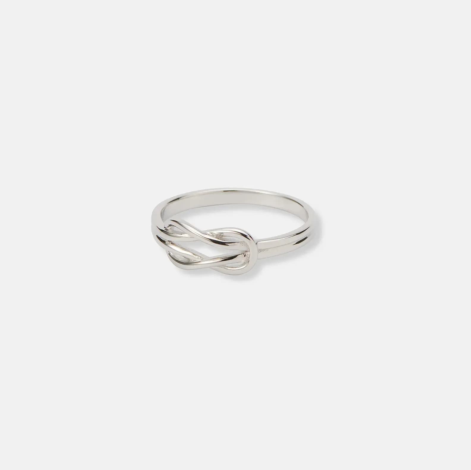 Ring i äkta silver - slät med infinitysymbol