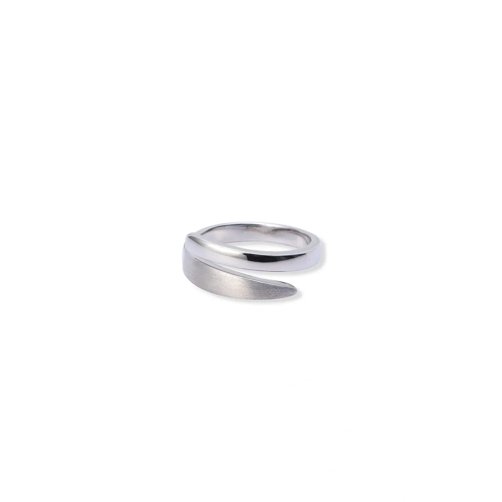 Silverring omlott, matt & blank