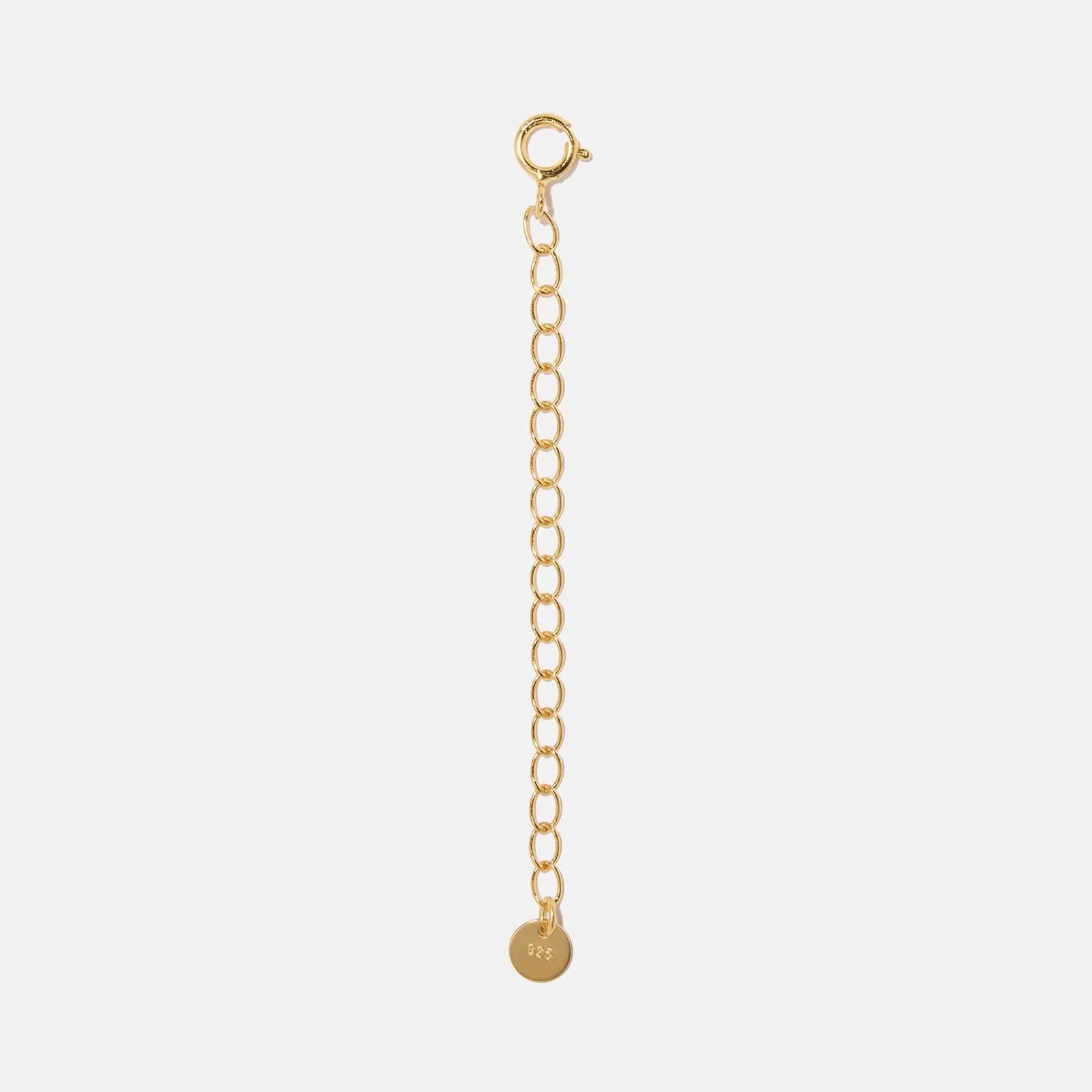 Förlängningskedja för halsband - guldfärgat silver