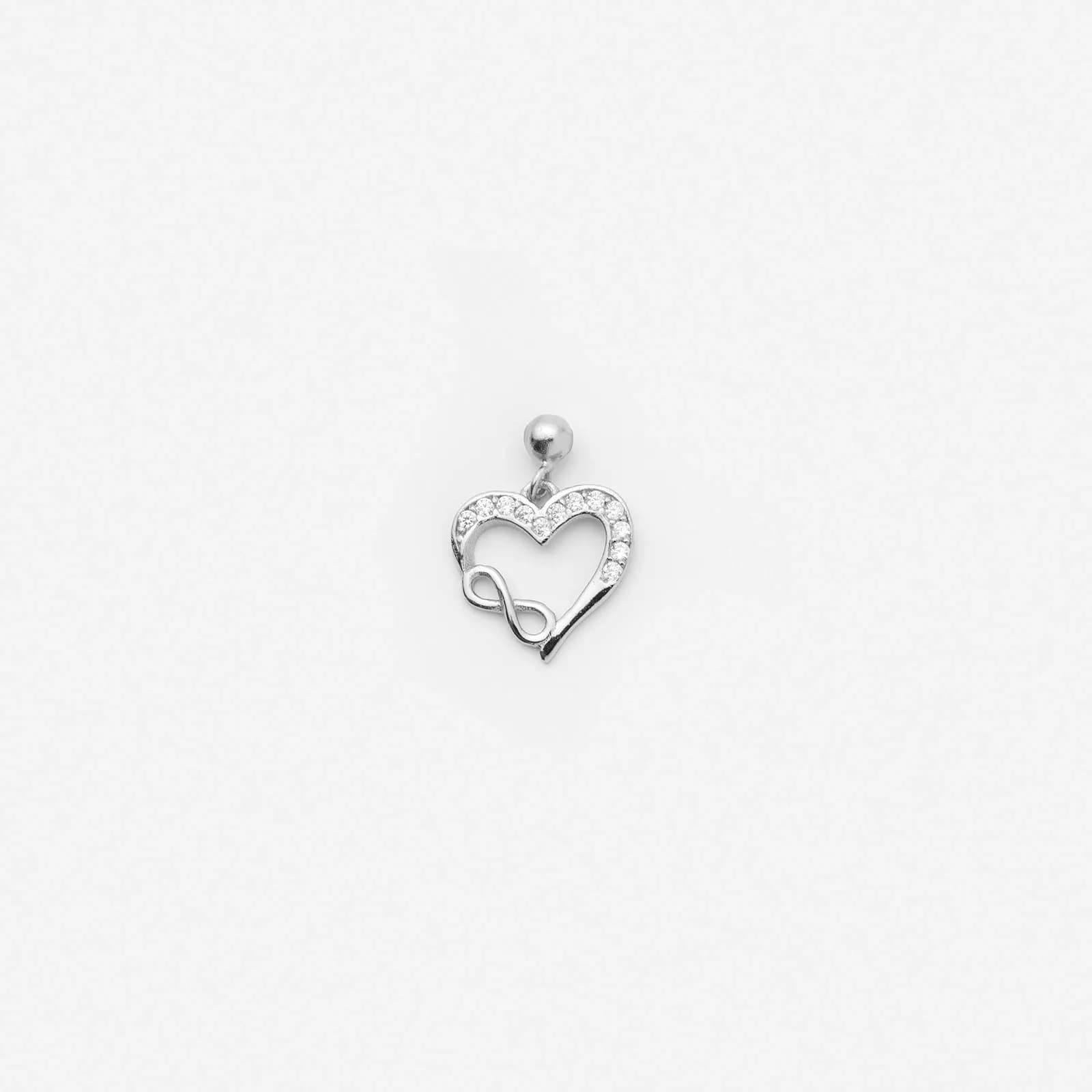 Hängsmycke i silver - hjärta & infinitysymbol