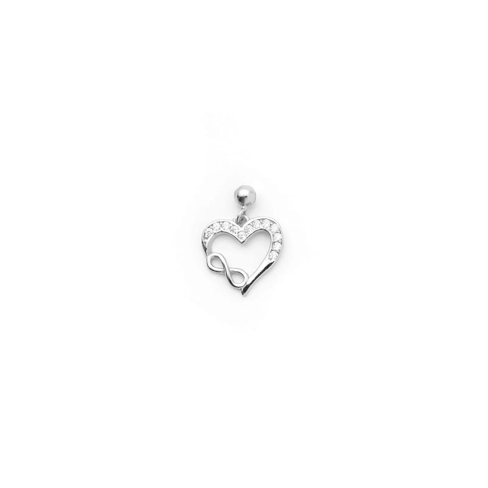 Hängsmycke i silver - hjärta & infinitysymbol