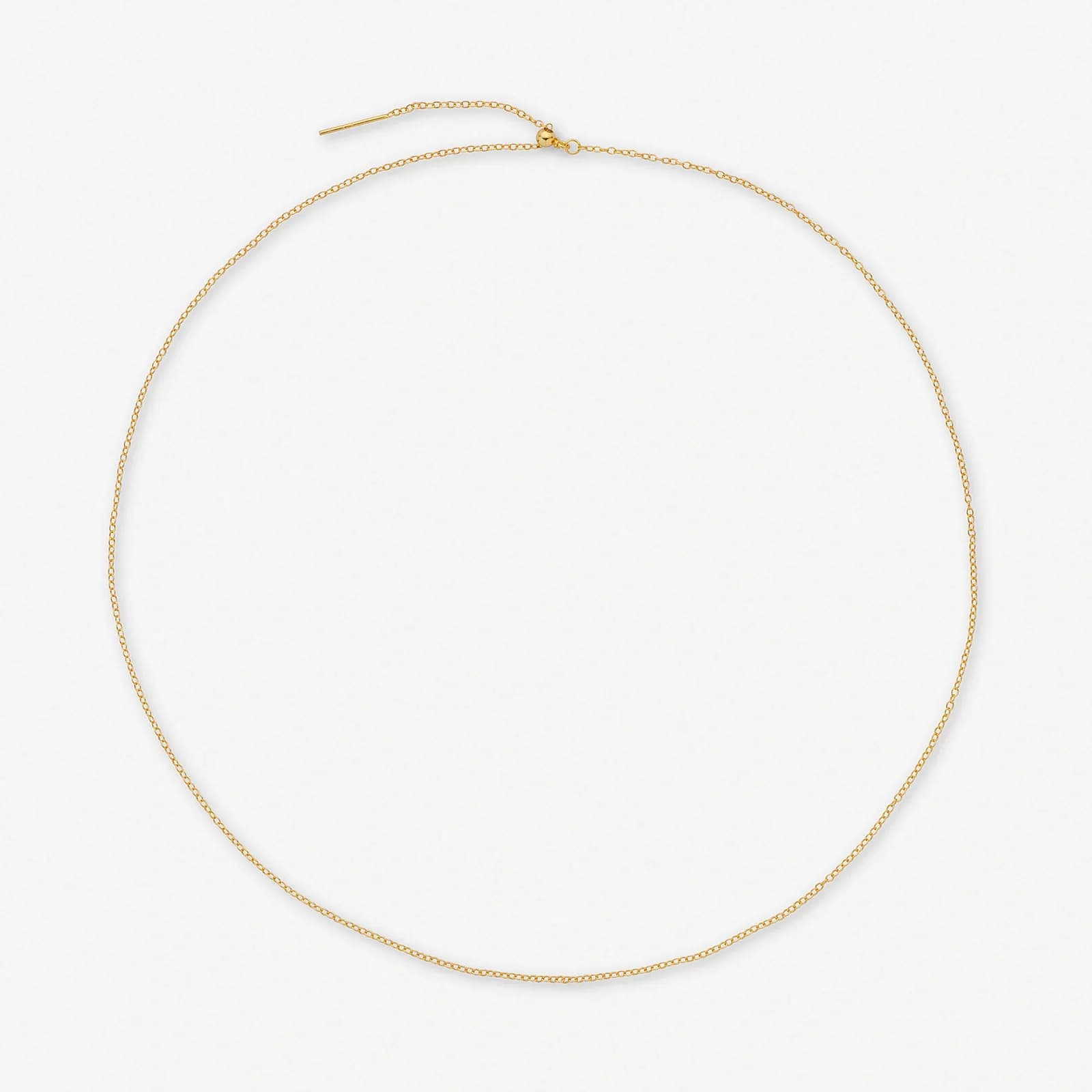 Guldpläterad silverkedja för berlocker - 45cm