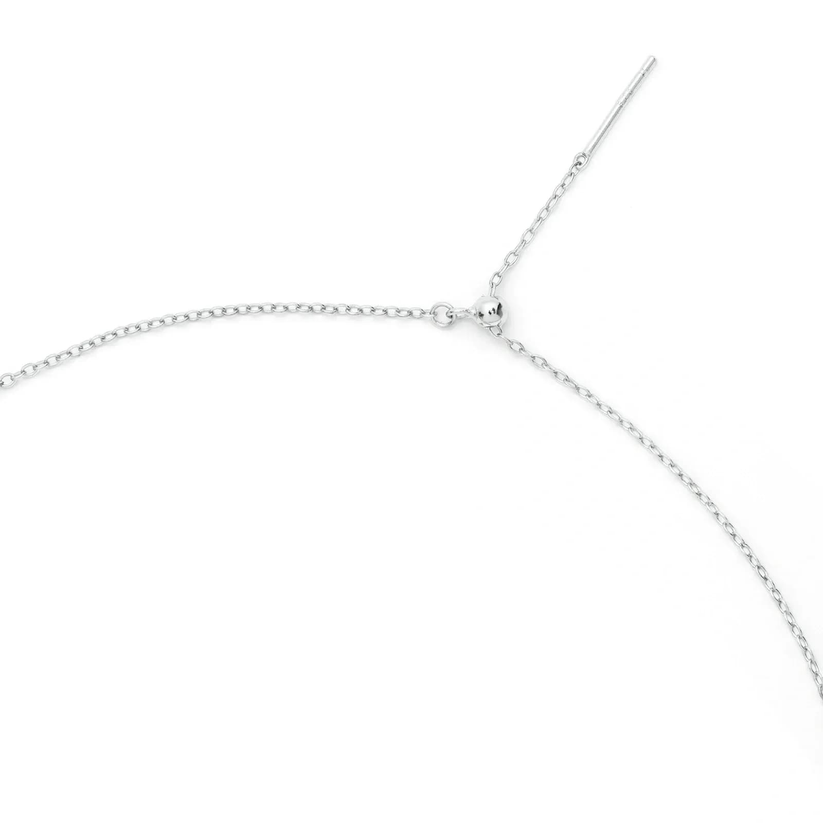 Rhodinerad silverkedja för berlocker - 45cm