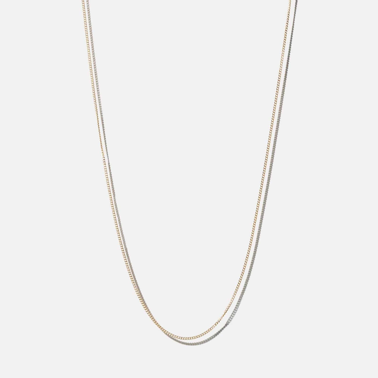 Halsband 18k guld - Pansarlänk 45+5 cm