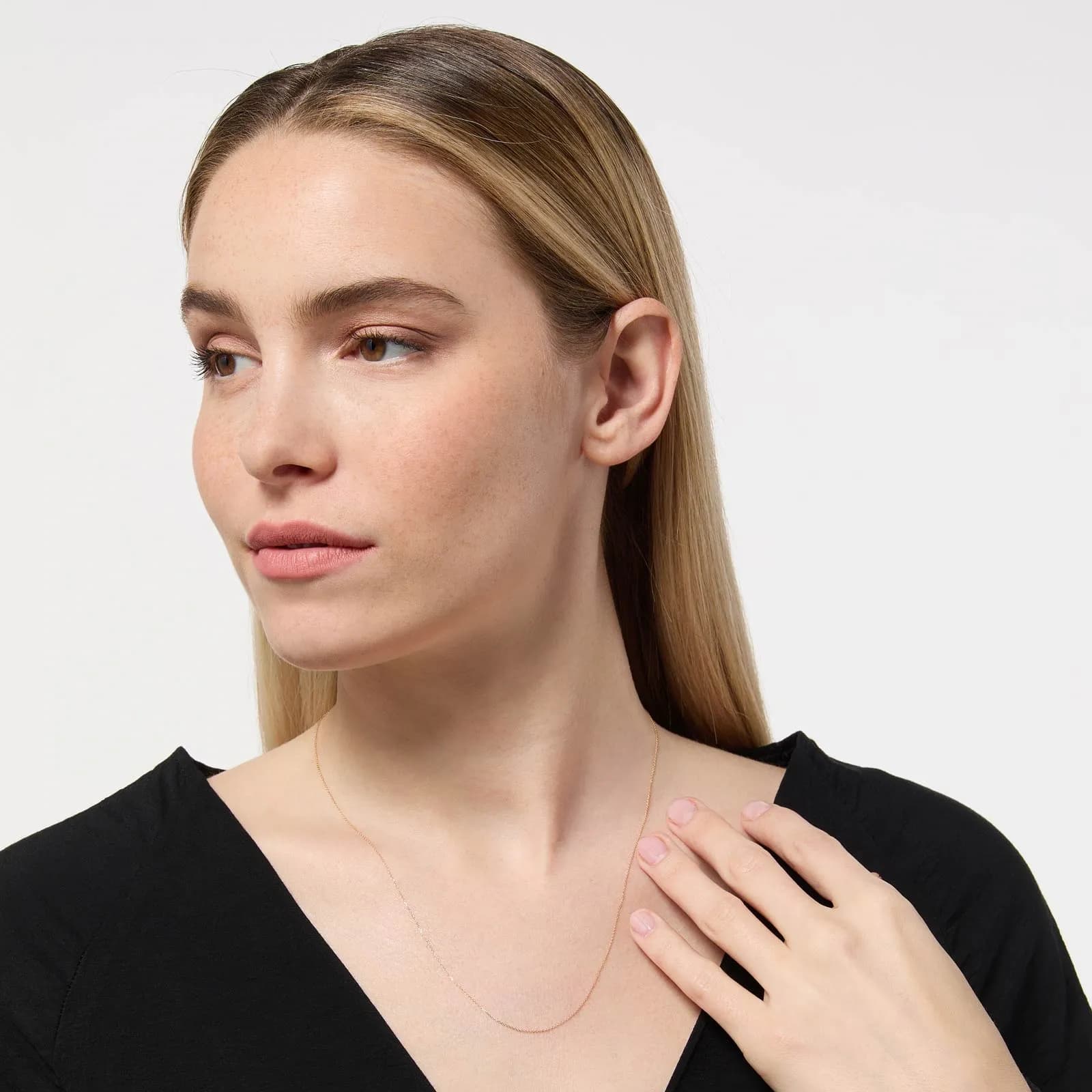 Halsband 18k guld - Ankarkedja 45+5 cm 3