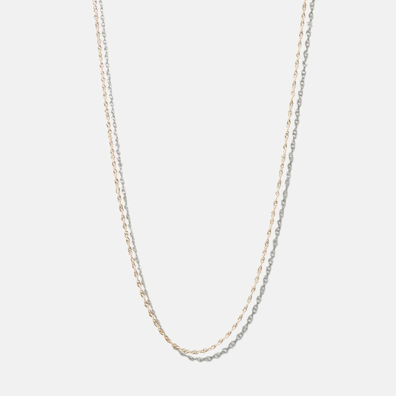Halsband 18k guld - Singapore 45+5 cm