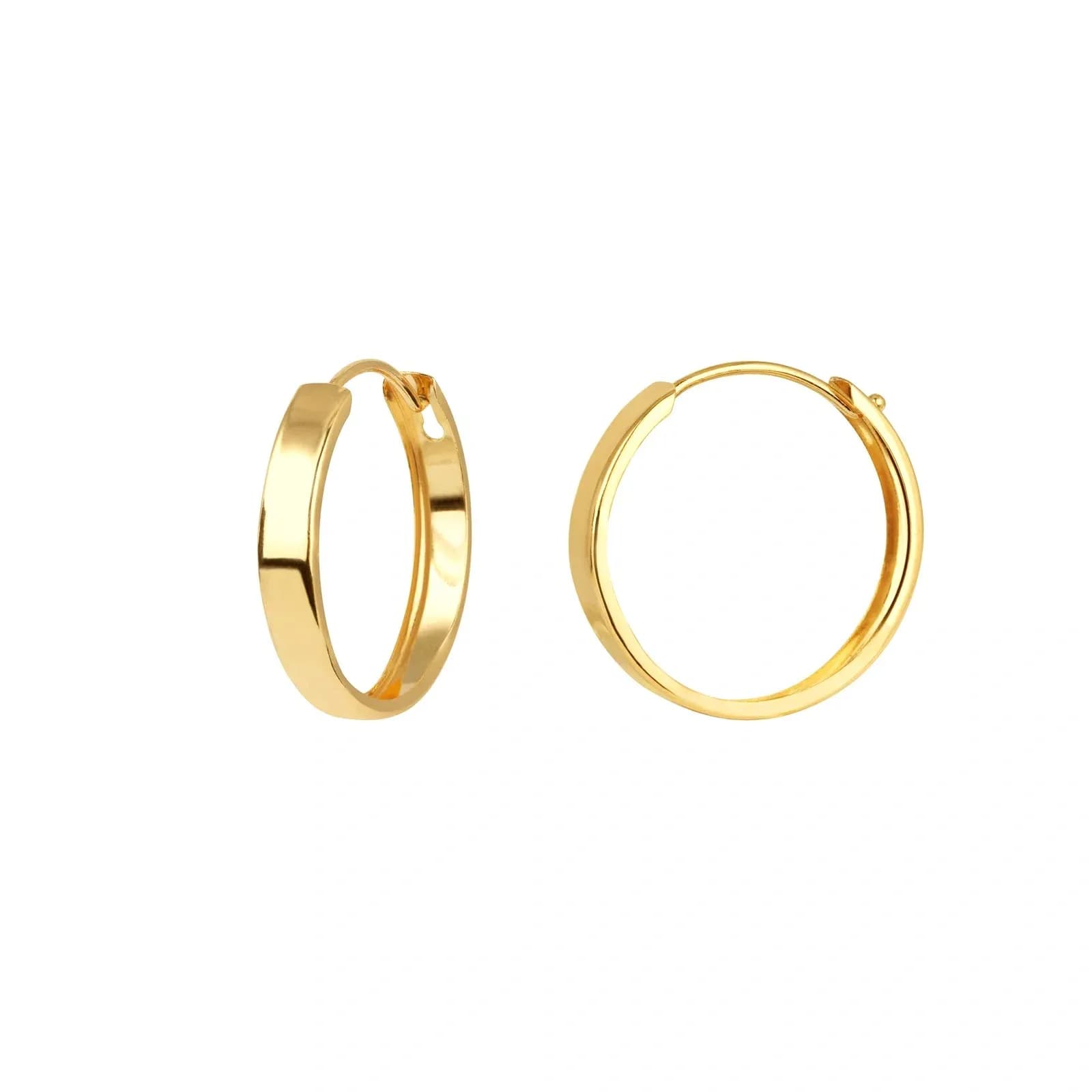 Örhängen 18k guld - raka hoops 18 mm /3 mm
