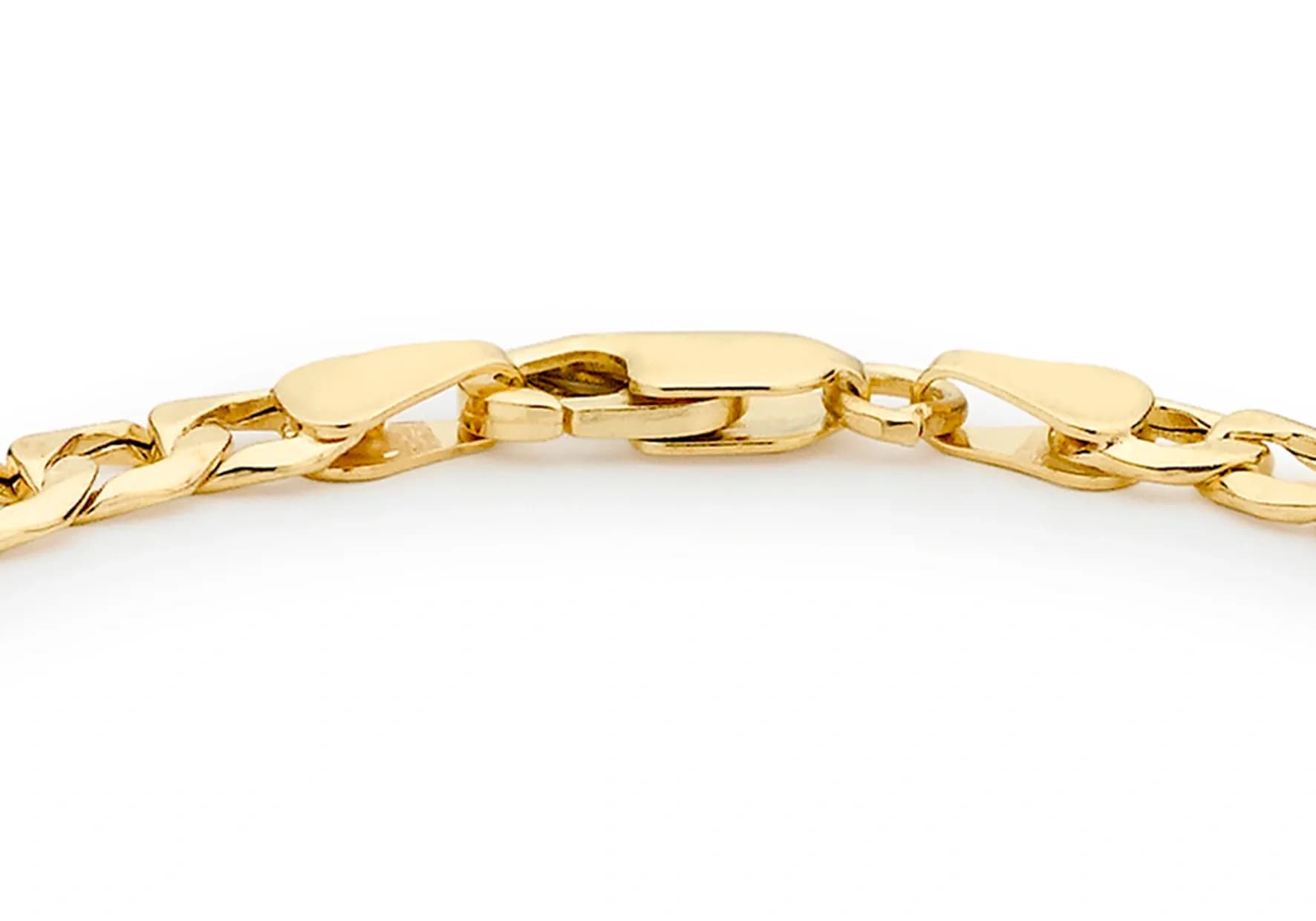 Armband dam 9k guld- pansarlänk 21,5 cm 3