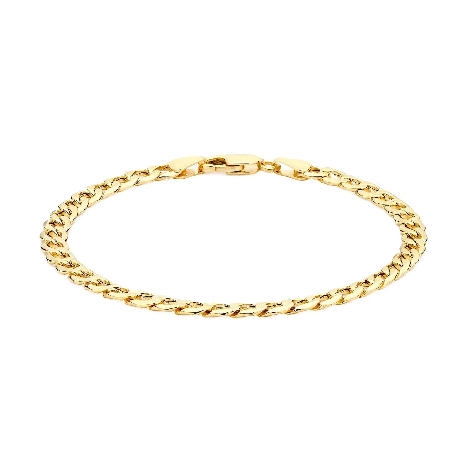 Armband dam 9k guld - pansar, 19 cm