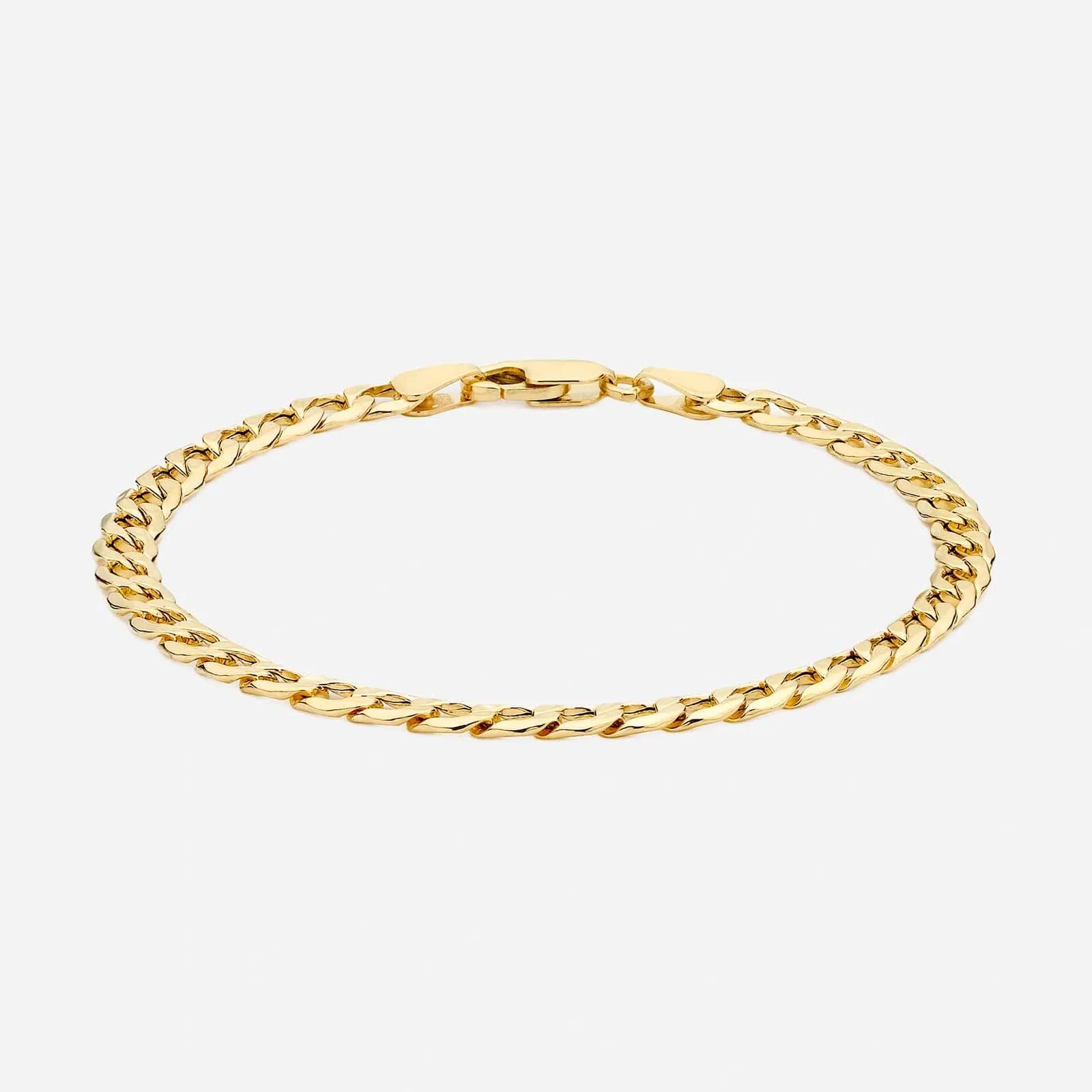 Armband dam 9k guld - pansar, 19 cm