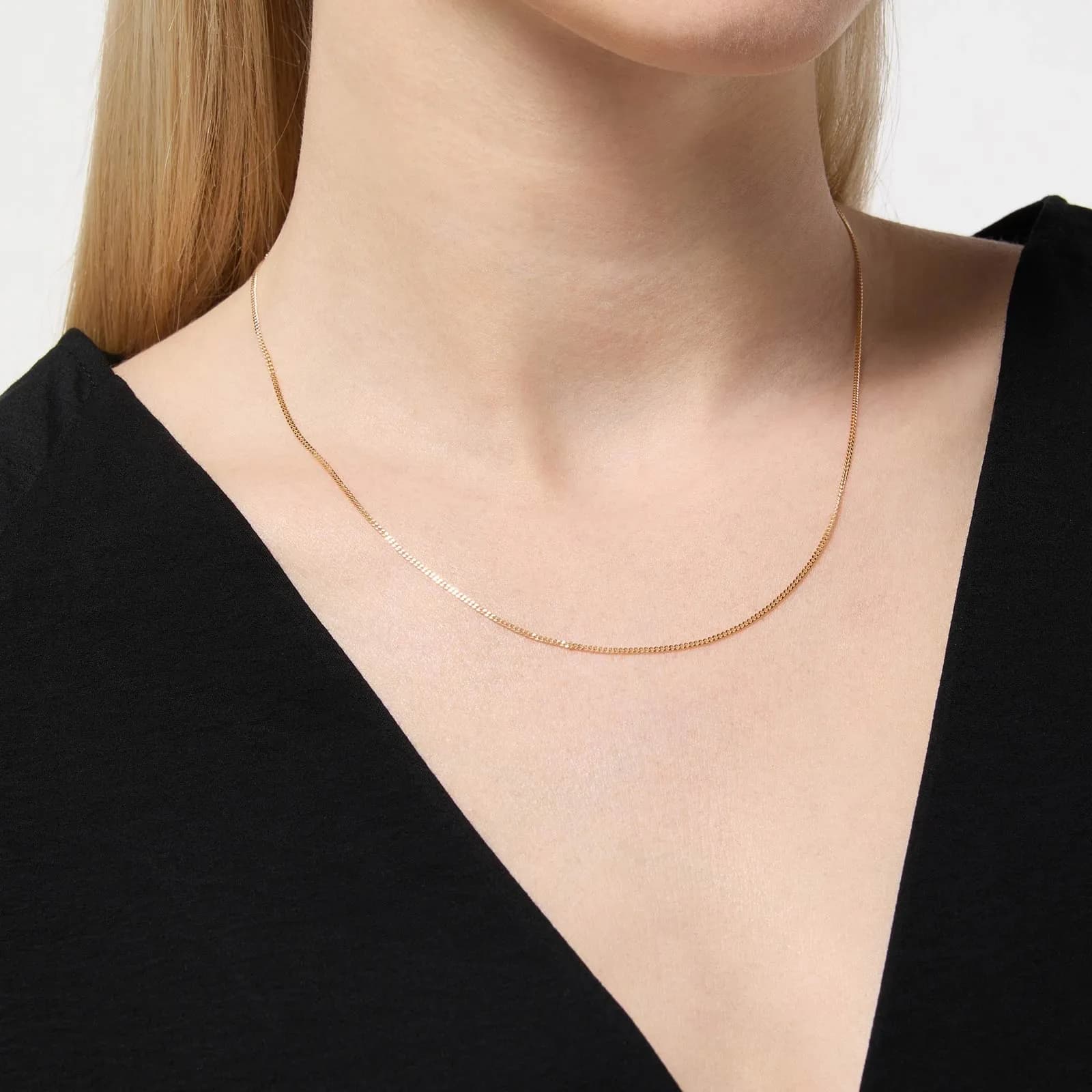 Halsband 9k guld - 46 cm 2