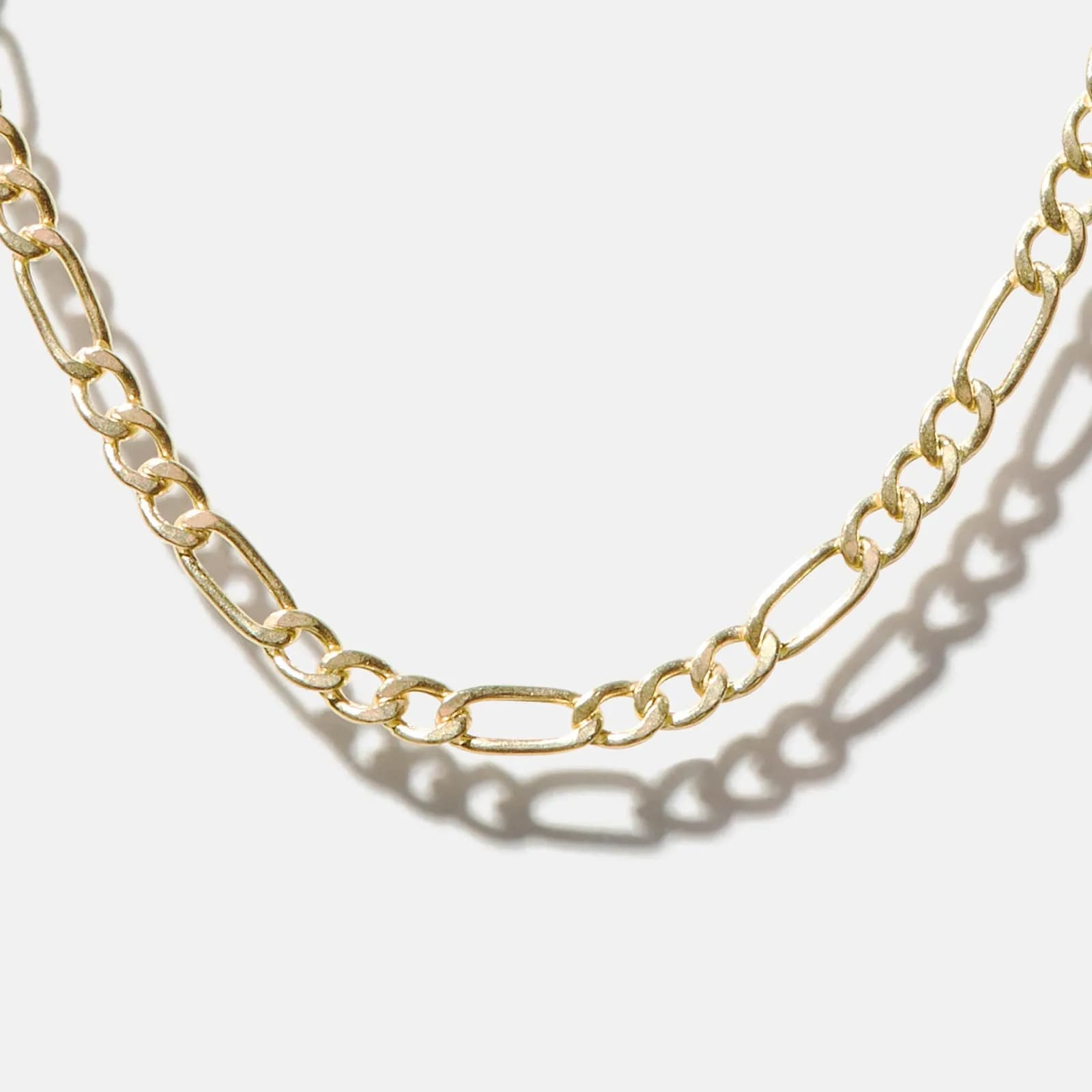 Halsband 9k guld - Figarokedja 46 cm 6