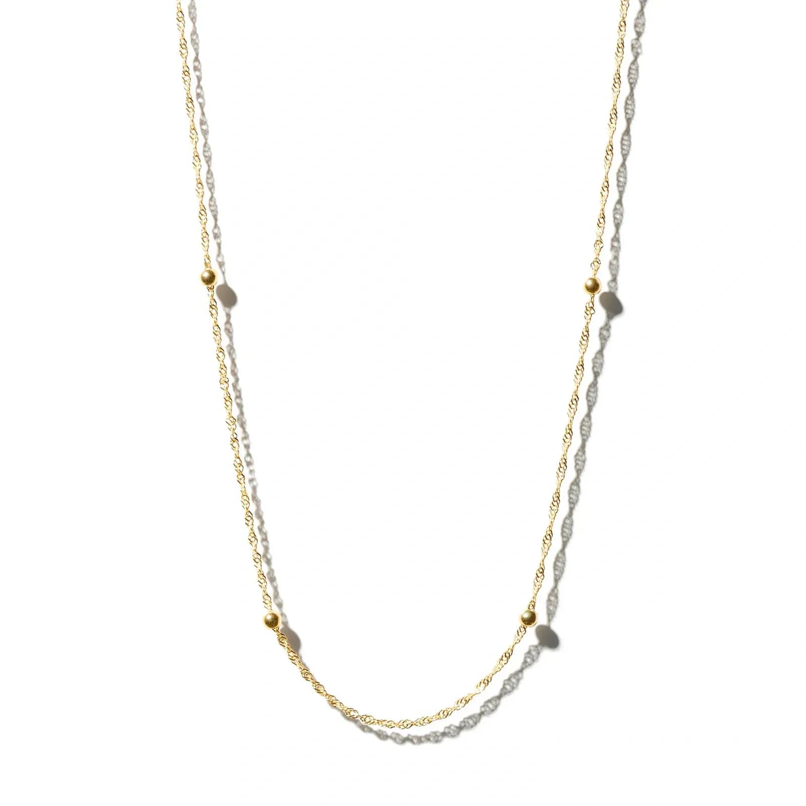 Halsband 9k guld -Twist 46 cm